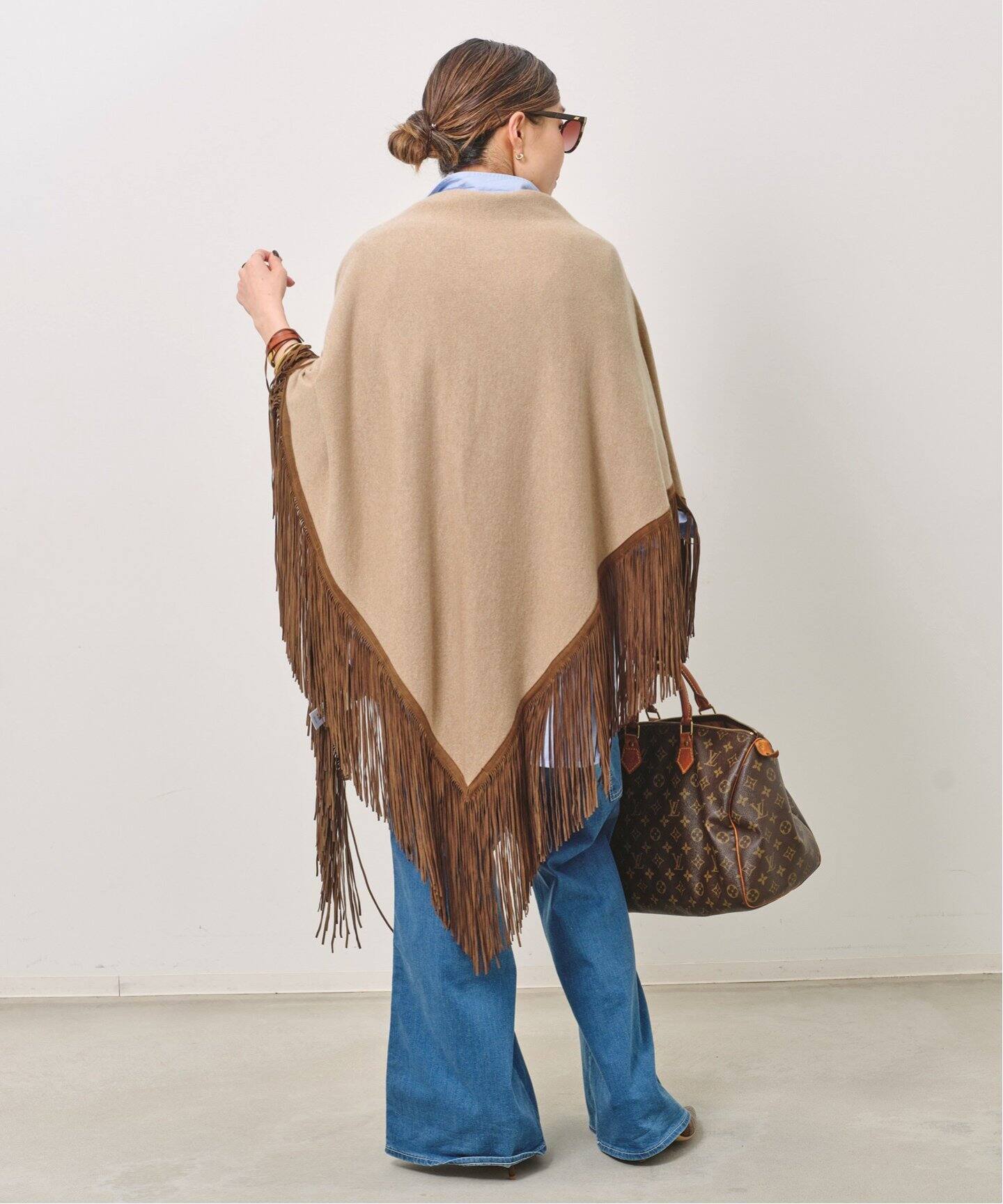 APLOMB/アプロンブ】 FRINGE SHAWL（ストール）｜L