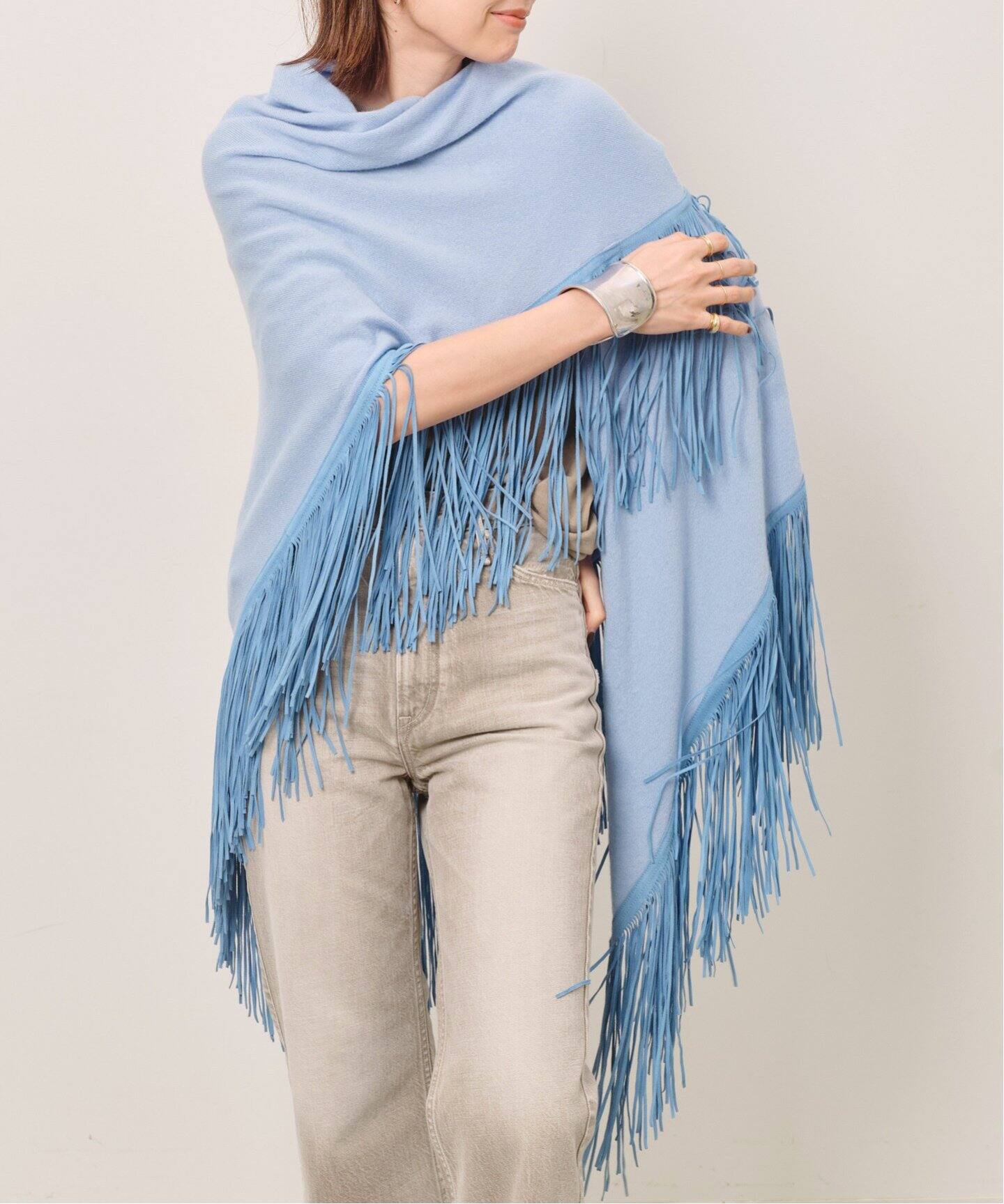 APLOMB/アプロンブ】 FRINGE SHAWL（ストール）｜L