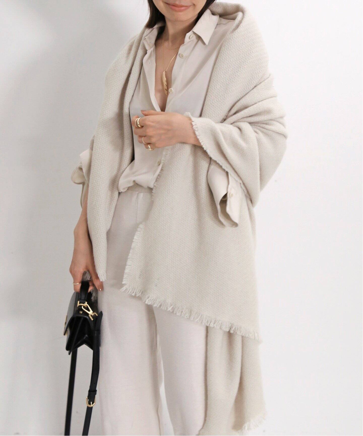 ALONPI/アロンピ】 CASHMERE STOLE（ストール）｜L 