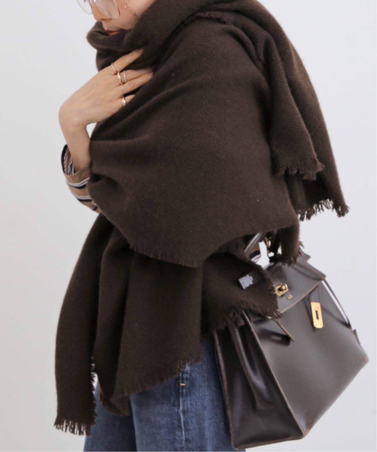 ALONPI/アロンピ】 CASHMERE STOLE（ストール）｜L