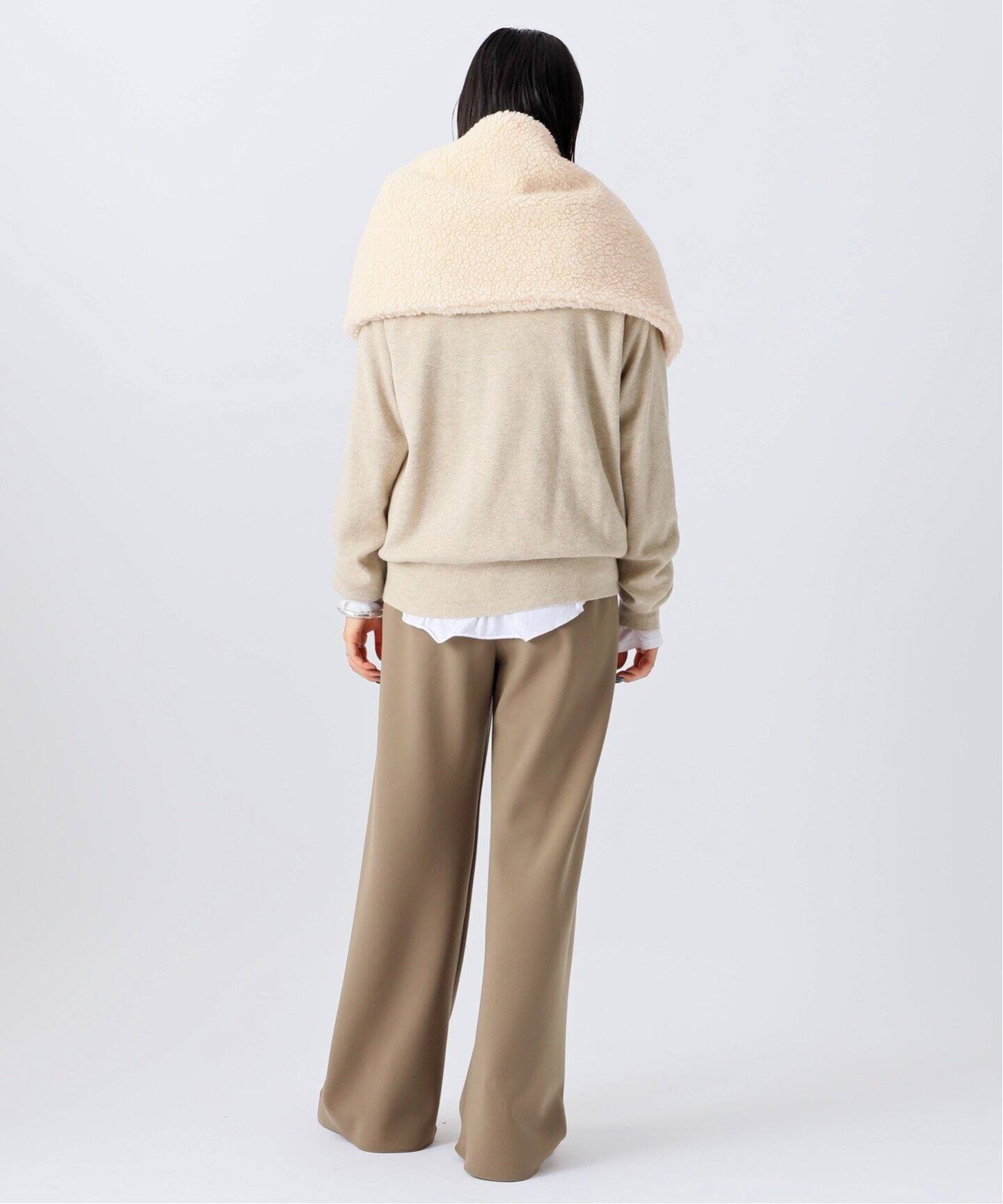 AP STUDIO 【THROW/スロー】ボアショール カーキ 