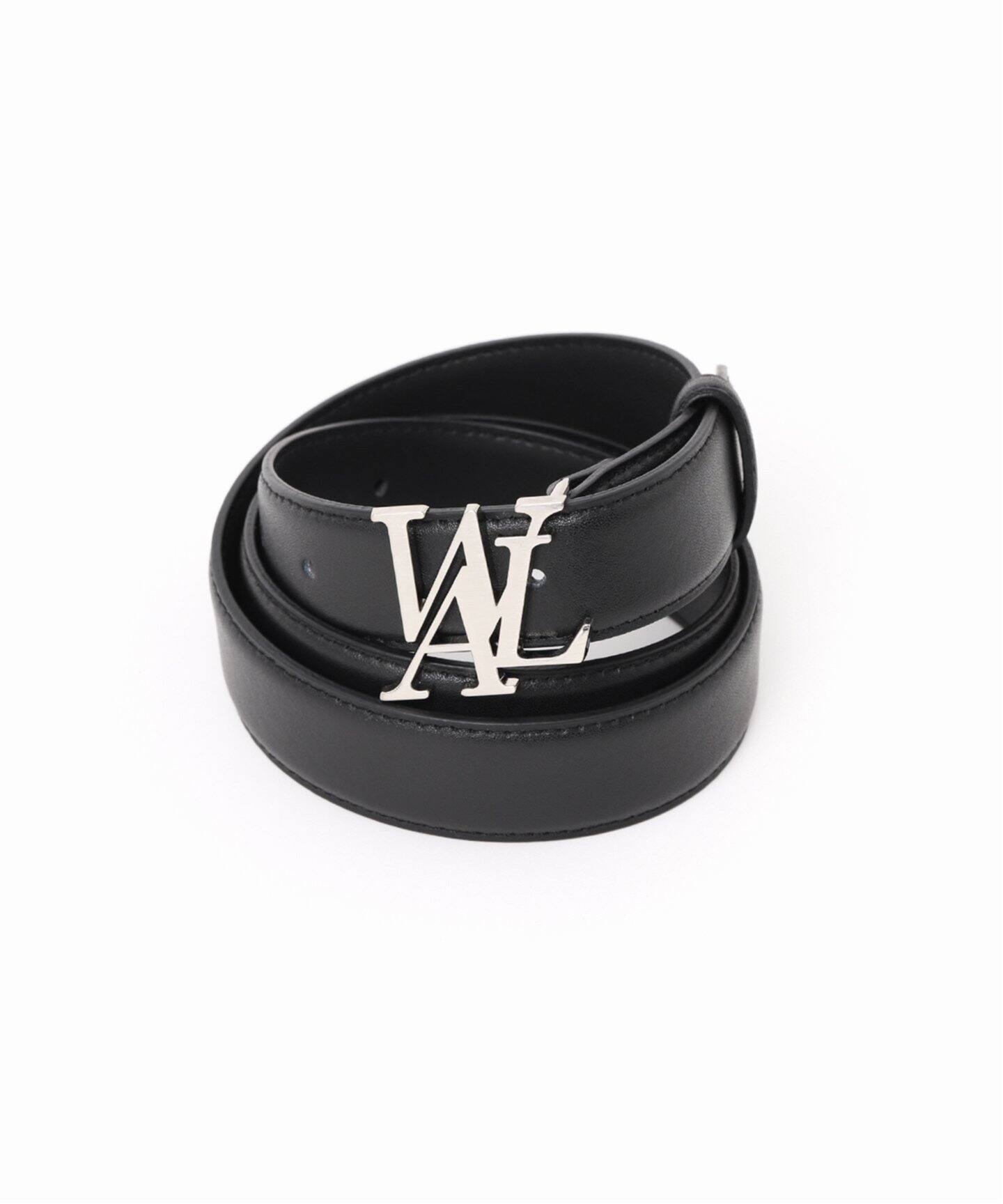 WOOALONG/ウアロン】signature Logo Leather Belt / SD5AAB322（ベルト 