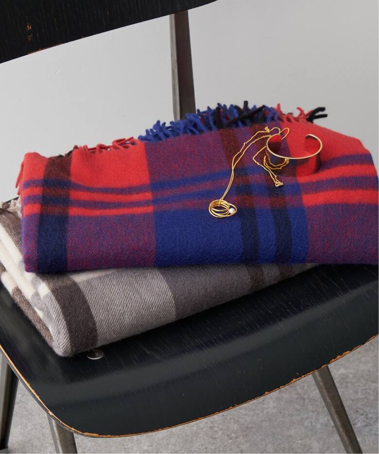 Joshua Ellis / ジョシュア エリス CASHMERE CHECK STOLE（ストール 
