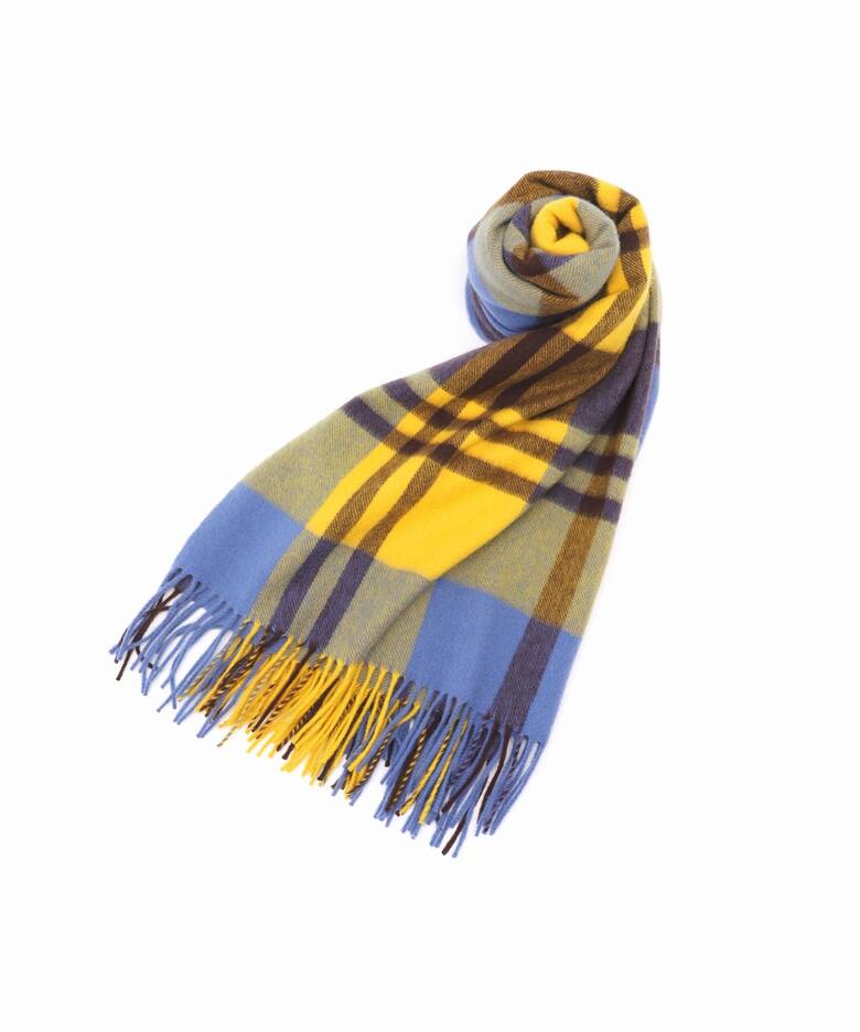 Joshua Ellis / ジョシュア エリス CASHMERE CHECK STOLE（ストール  