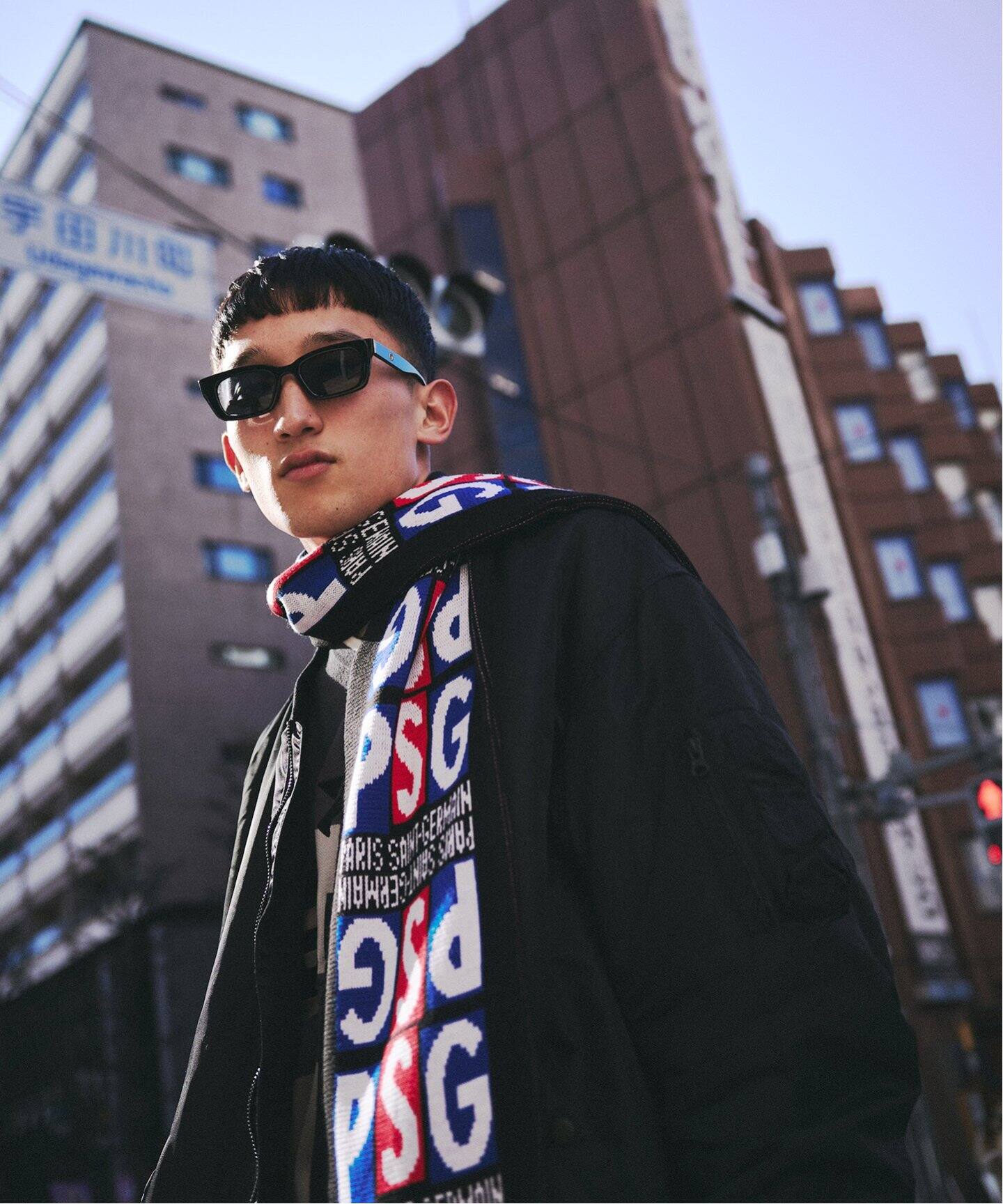 PSGxTieScarf】PSG*TieScarf Company Acrylic Scarf（マフラー