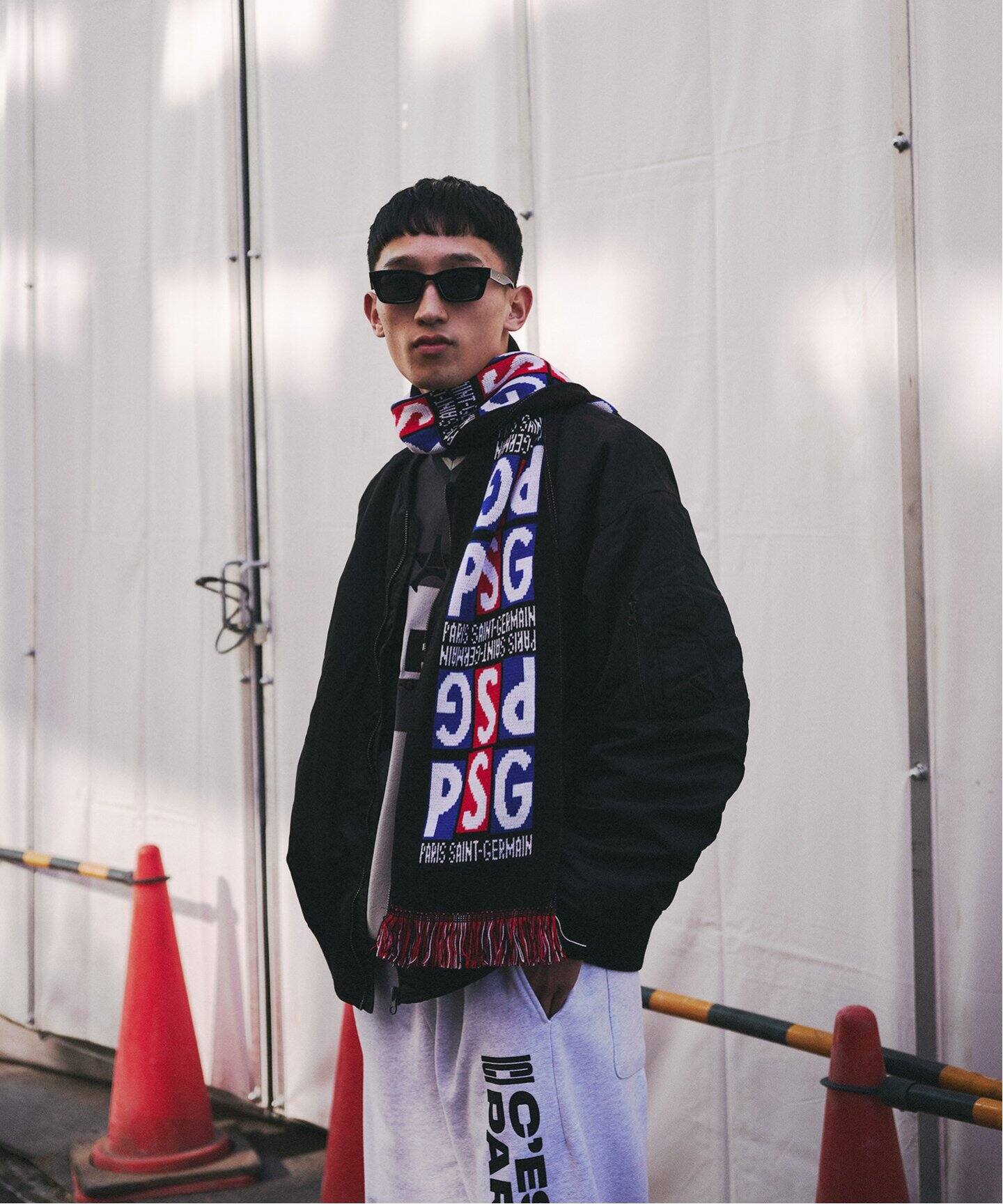 PSGxTieScarf】PSG*TieScarf Company Acrylic Scarf（マフラー