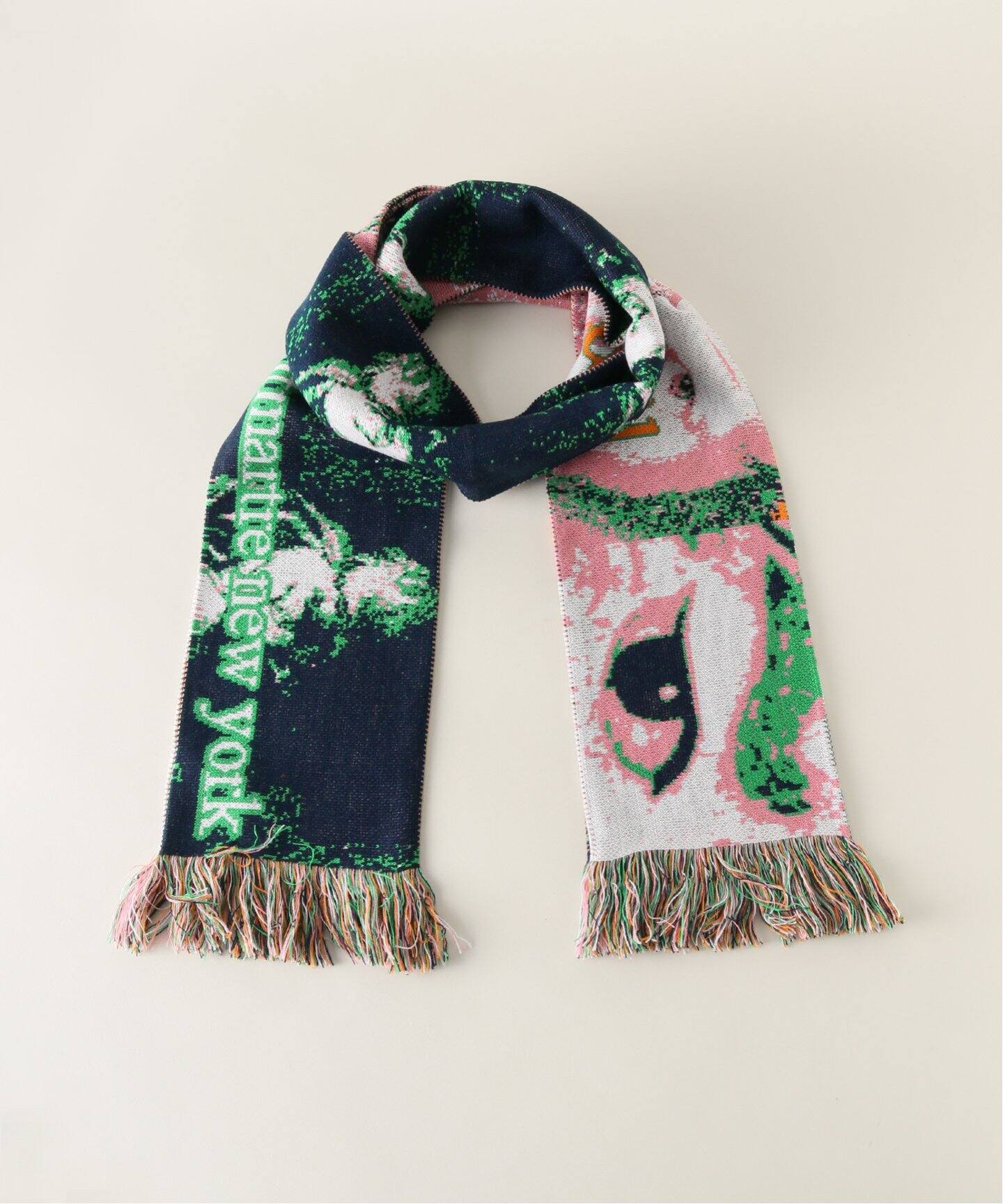 Montmartre New York/モンマルトルニューヨーク】 Pink Oeil Scarf S 