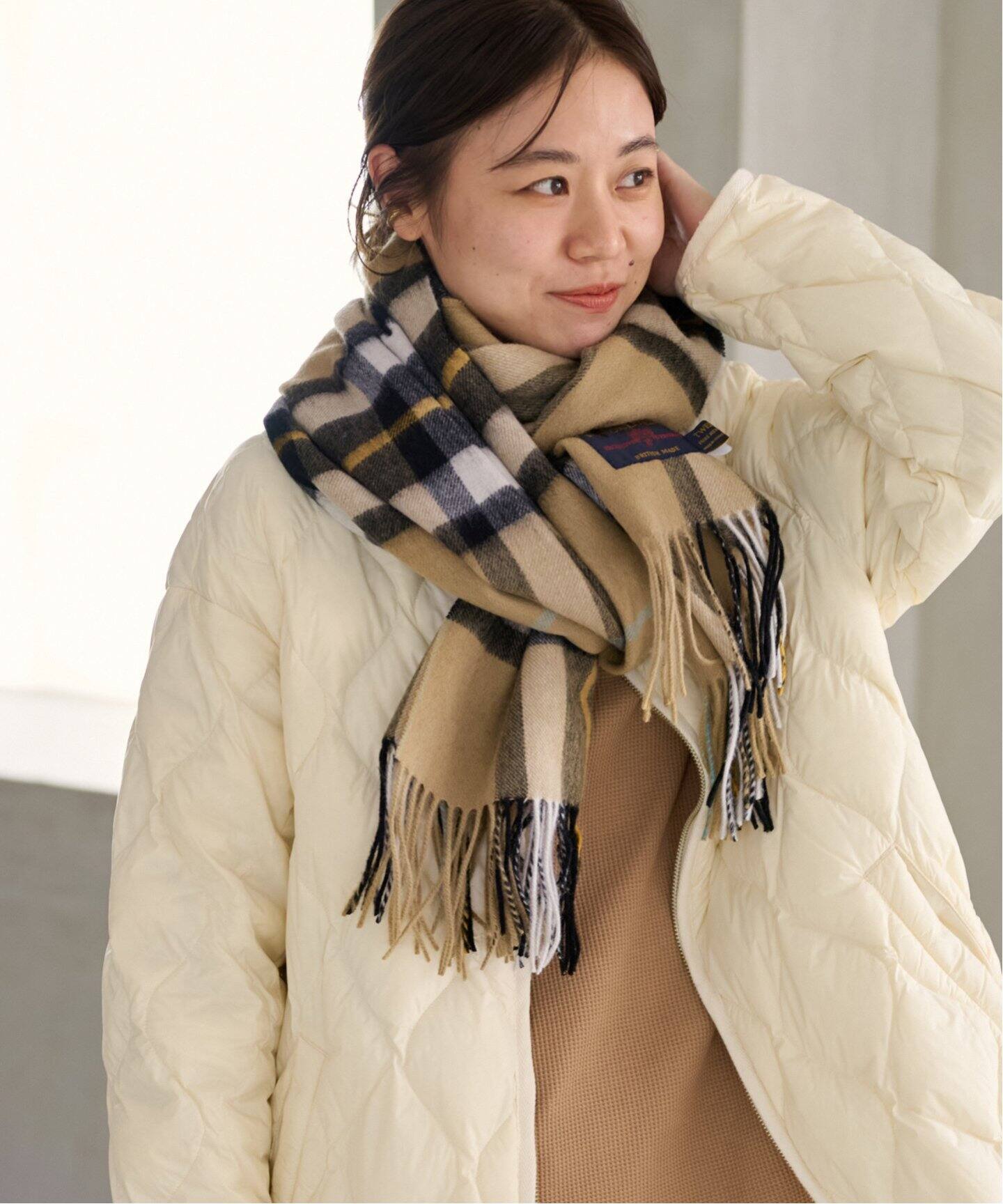 追加》【TWEEDMILL/ツイードミル】チェックストール（ストール  