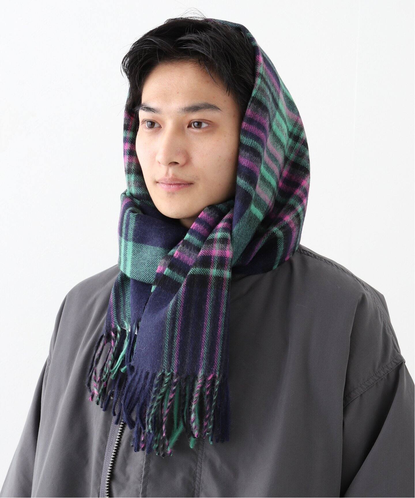 THE INOUE BROTHERS / ザ イノウエブラザーズ Brushed Scarf Check 