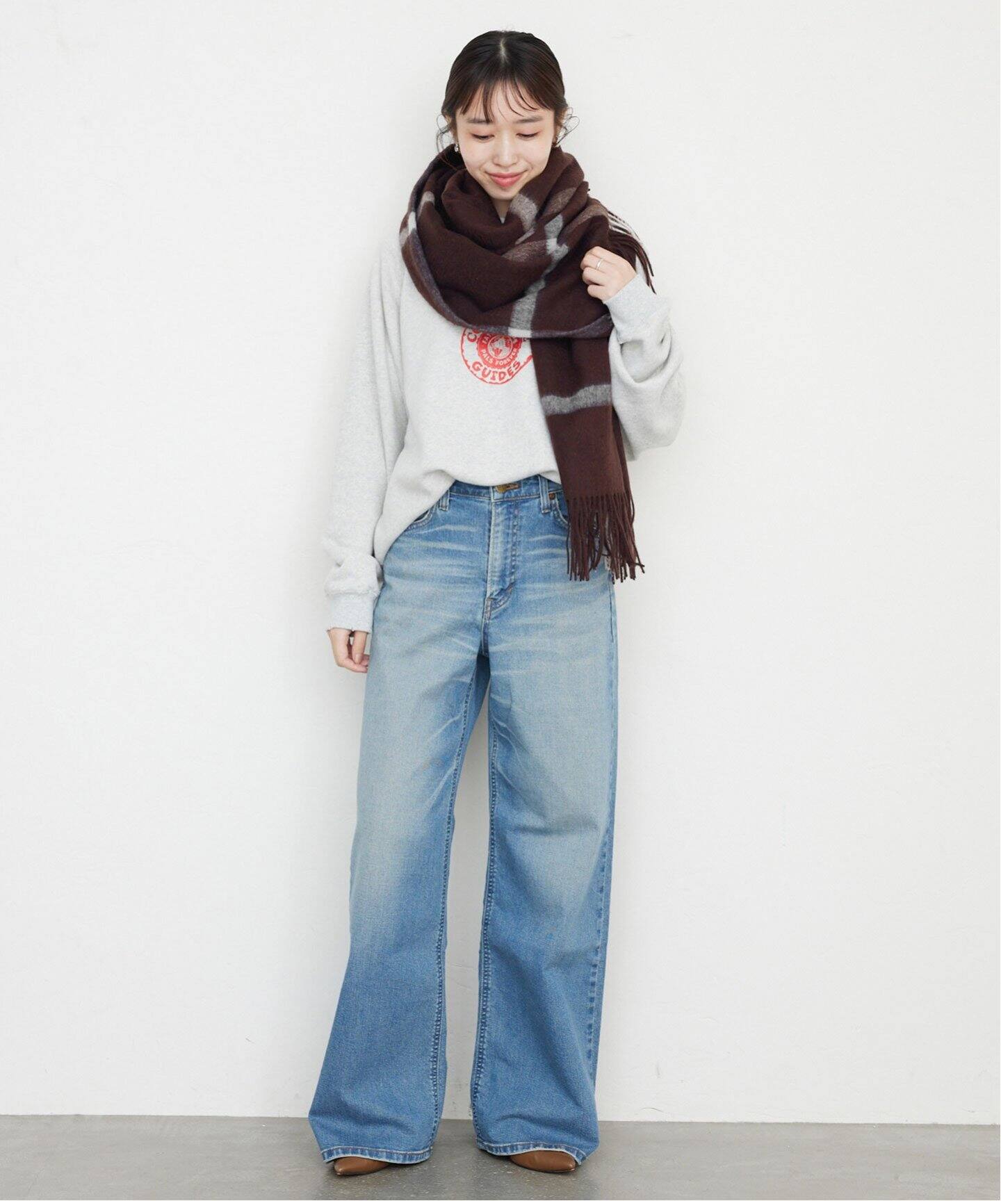 追加》TWEEDMILL/ツイードミル ストール 70-190-WP（ストール