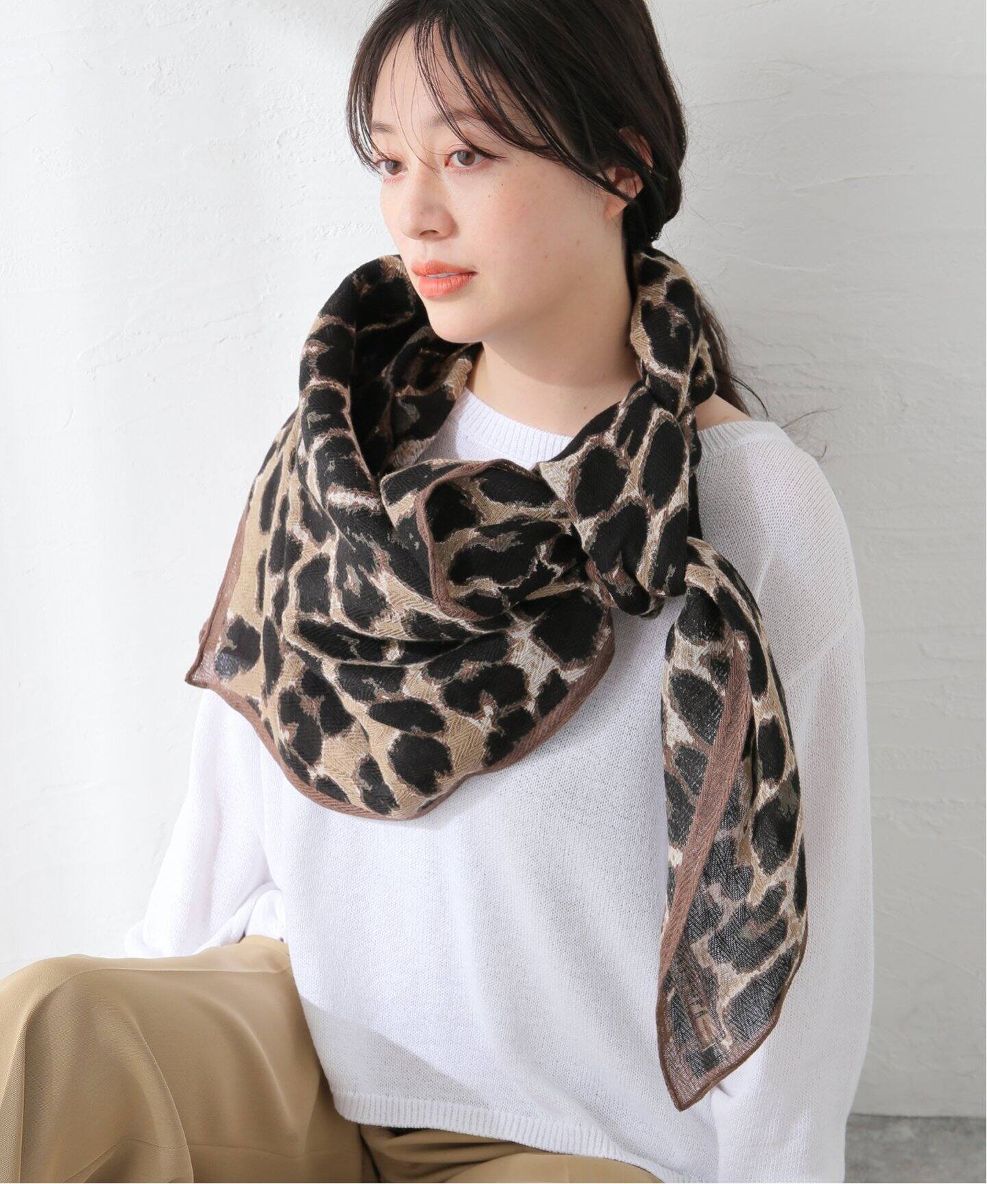 manipuri / マニプリ】インドストール レオパード（ストール  