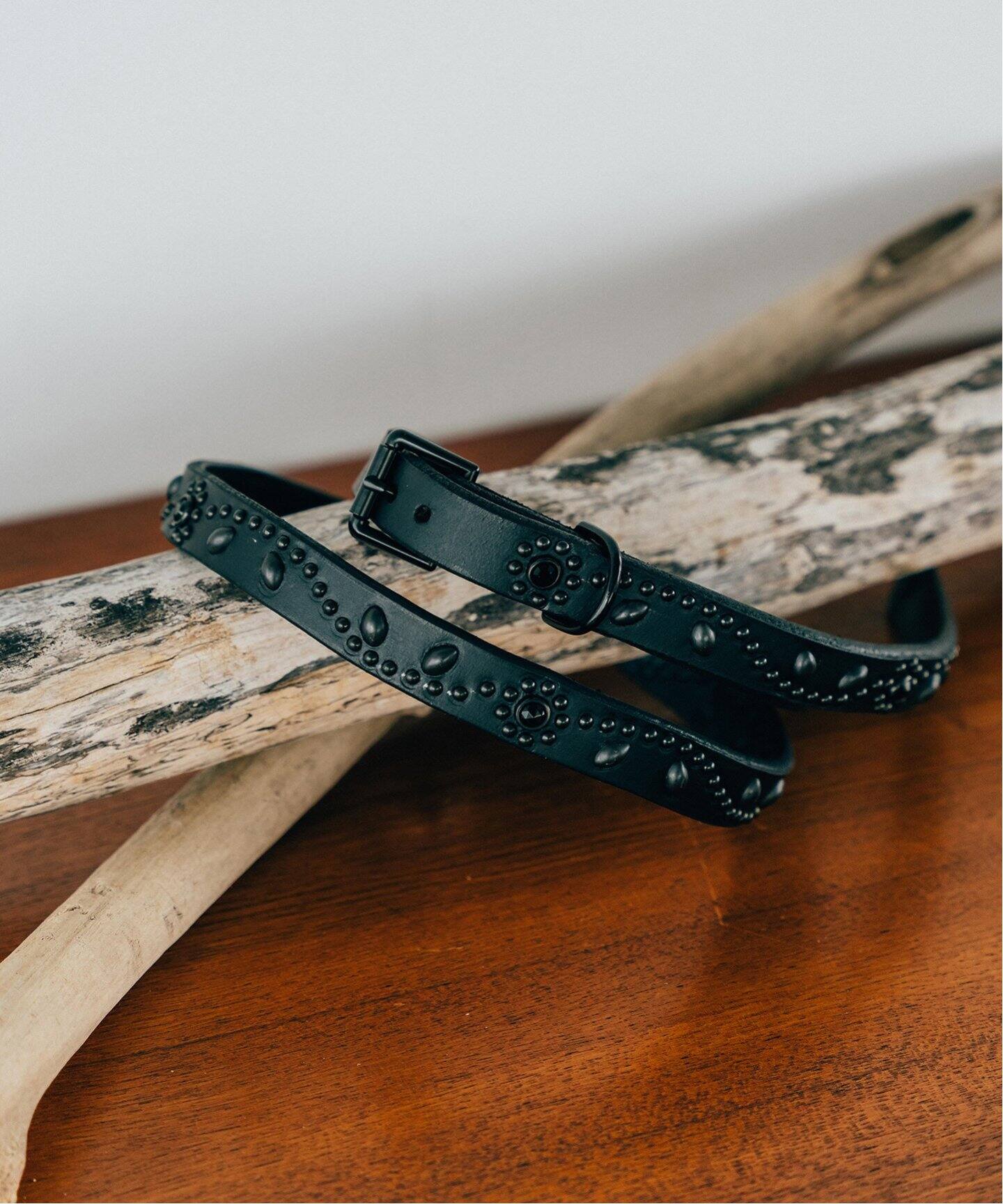 HTC(エイチティーシー) All Black Studs Belt Narrow（ベルト  