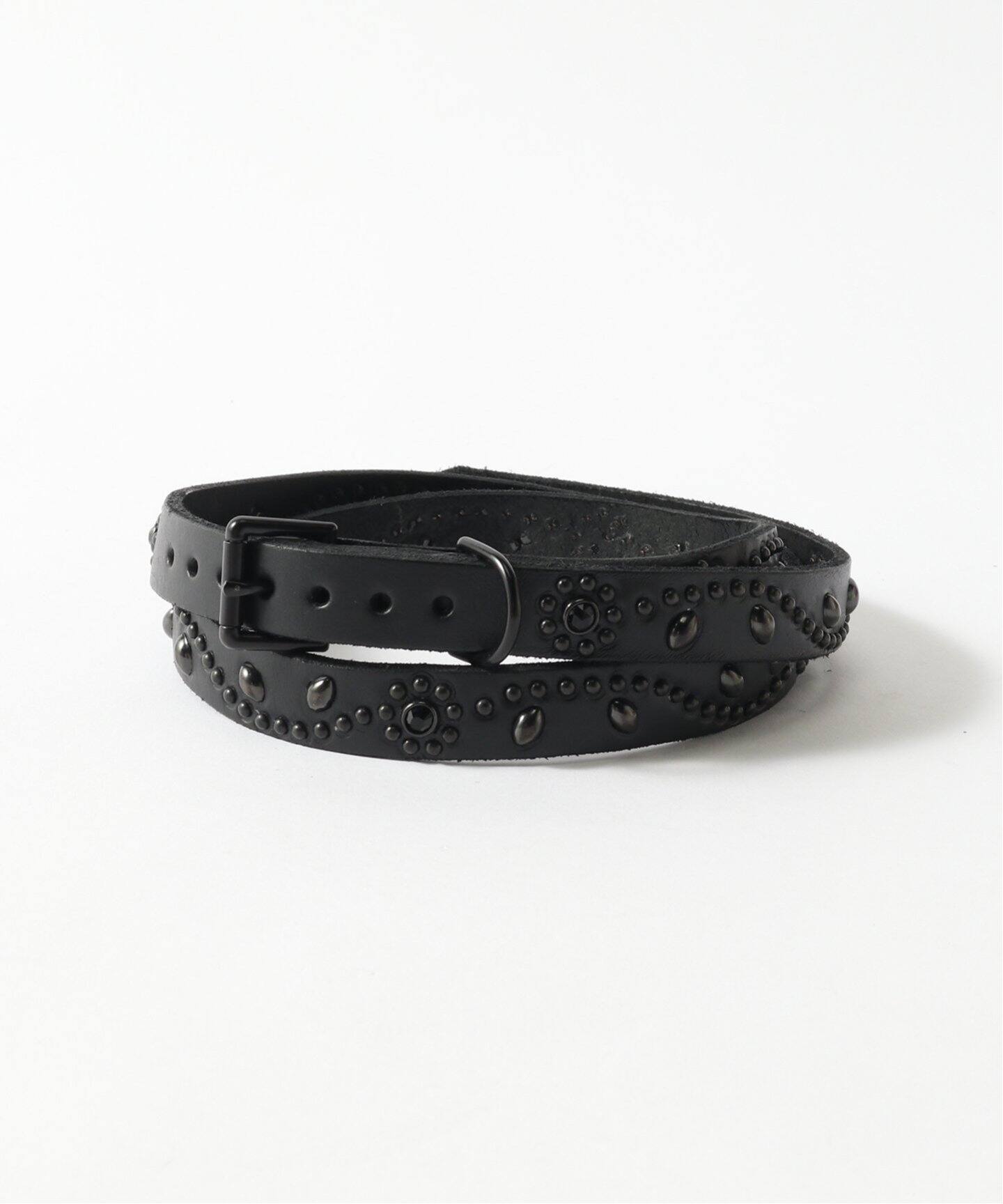 HTC(エイチティーシー) All Black Studs Belt Narrow（ベルト  