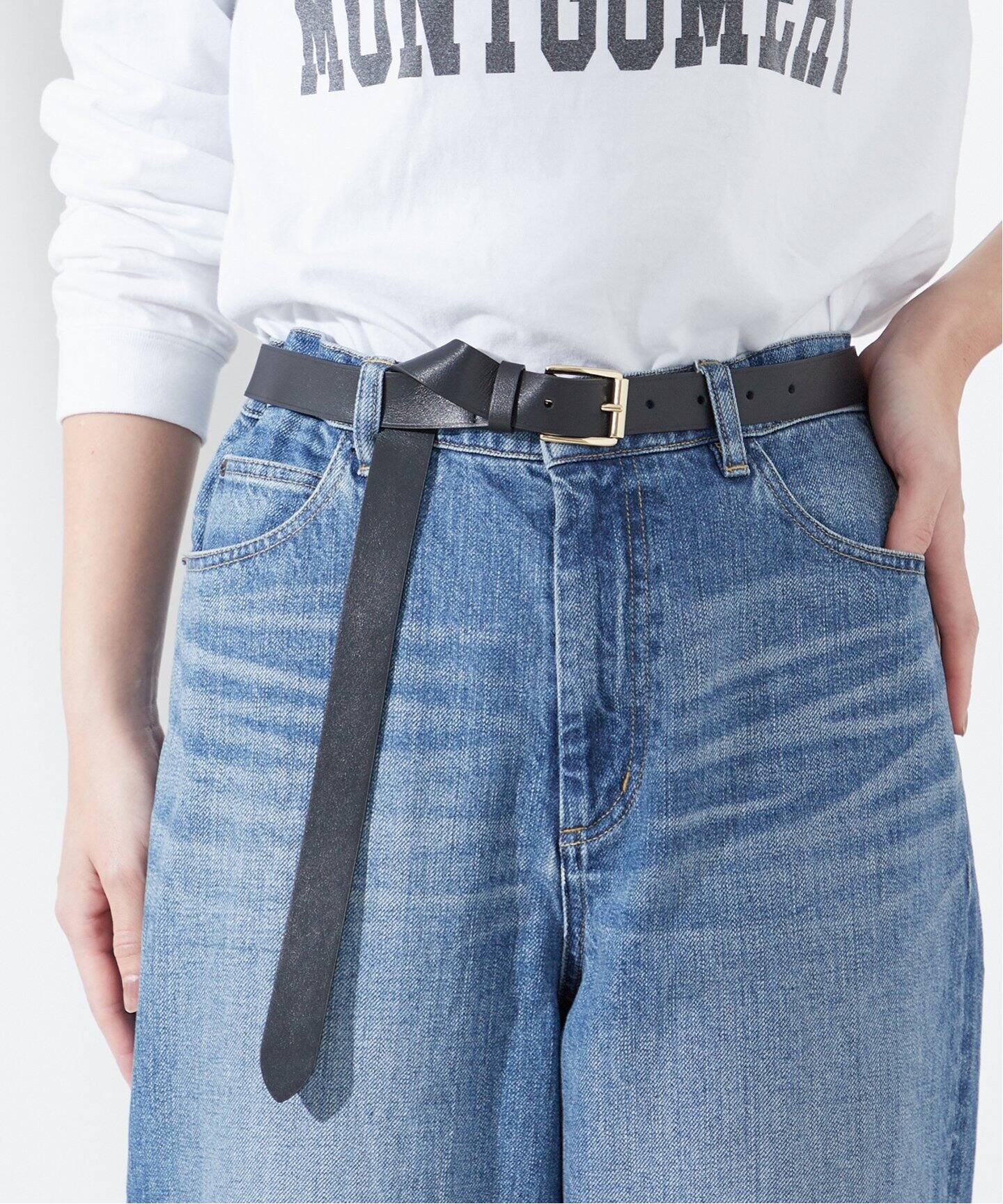 MAISON BOINET/メゾンボワネ】25MM BELT IN NAPPA LEATHER：ベルト 