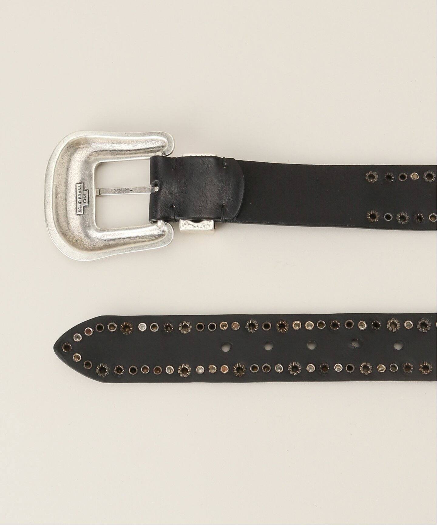 GOLDEN GOOSE / ゴールデングース】WASHED LEATHER STUDS ベルト 