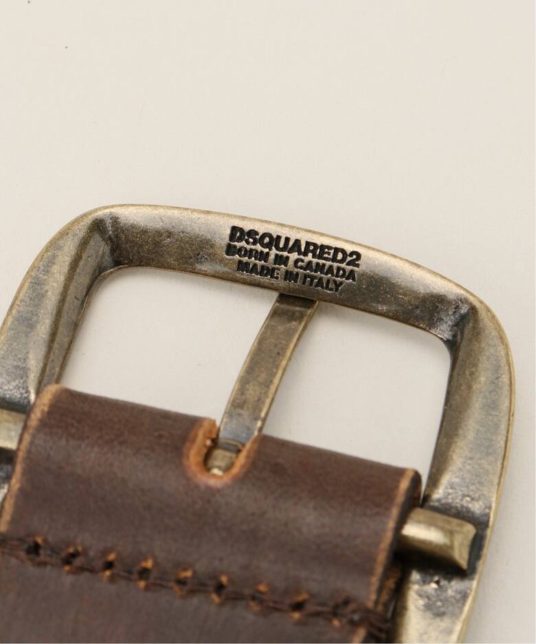 ディースクエアード ペイントデザインレザーベルト メンズ XL  