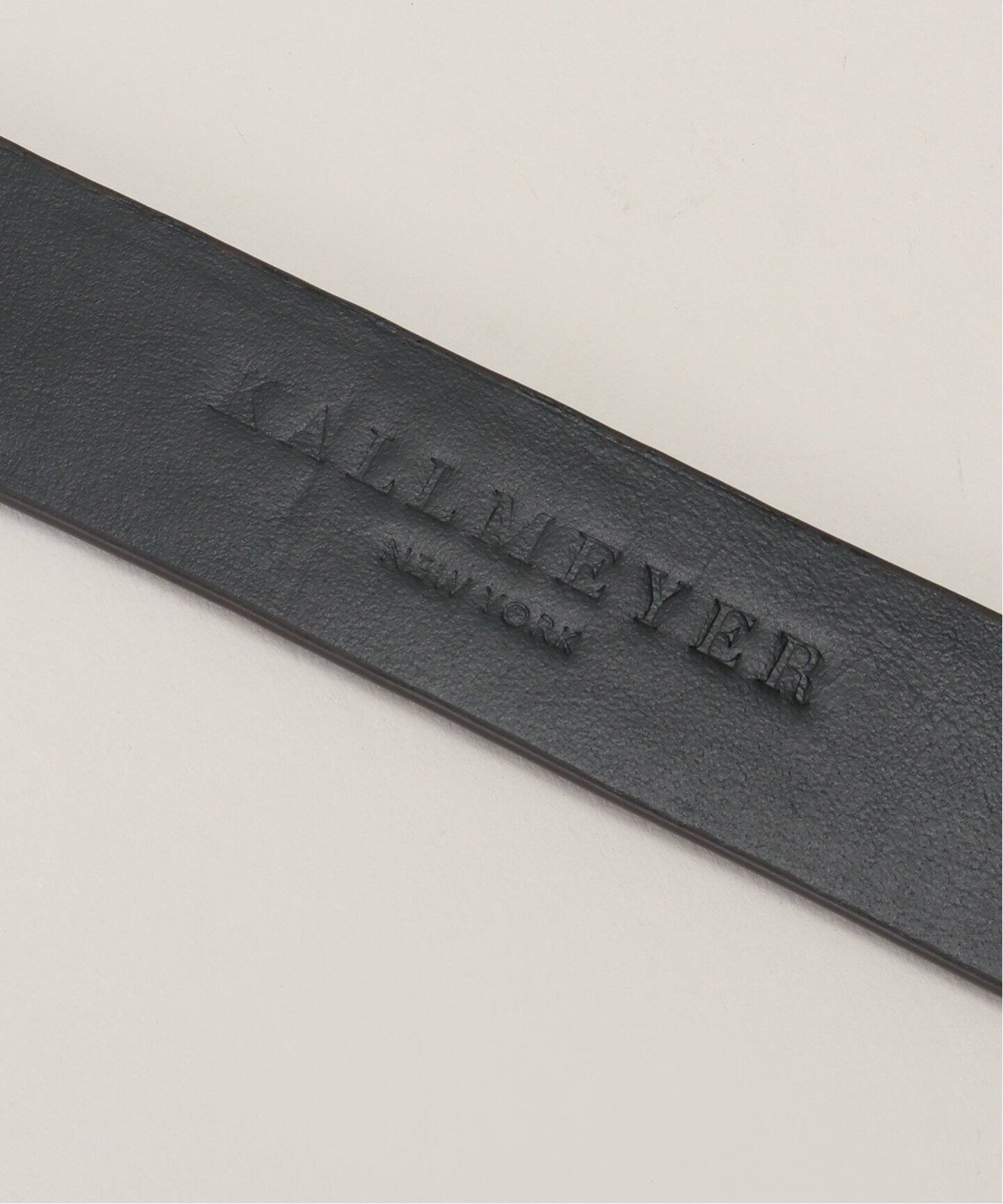 *【KALLMEYER/カルメイヤー】 Signatureレザーベルト　タグ付き KALLMEYER/カルメイヤー】 SIGNATURE LEATHER BELT（ベルト）｜L