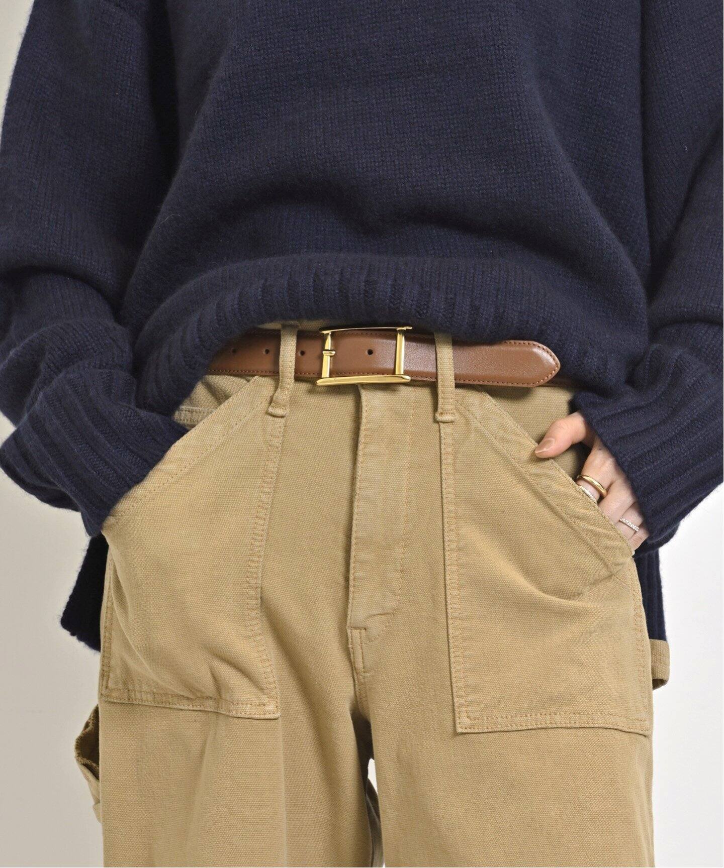 ATELIER AMBOISE/アトリエ アンボワーズ】 H Buckle Belt（ベルト）｜L 