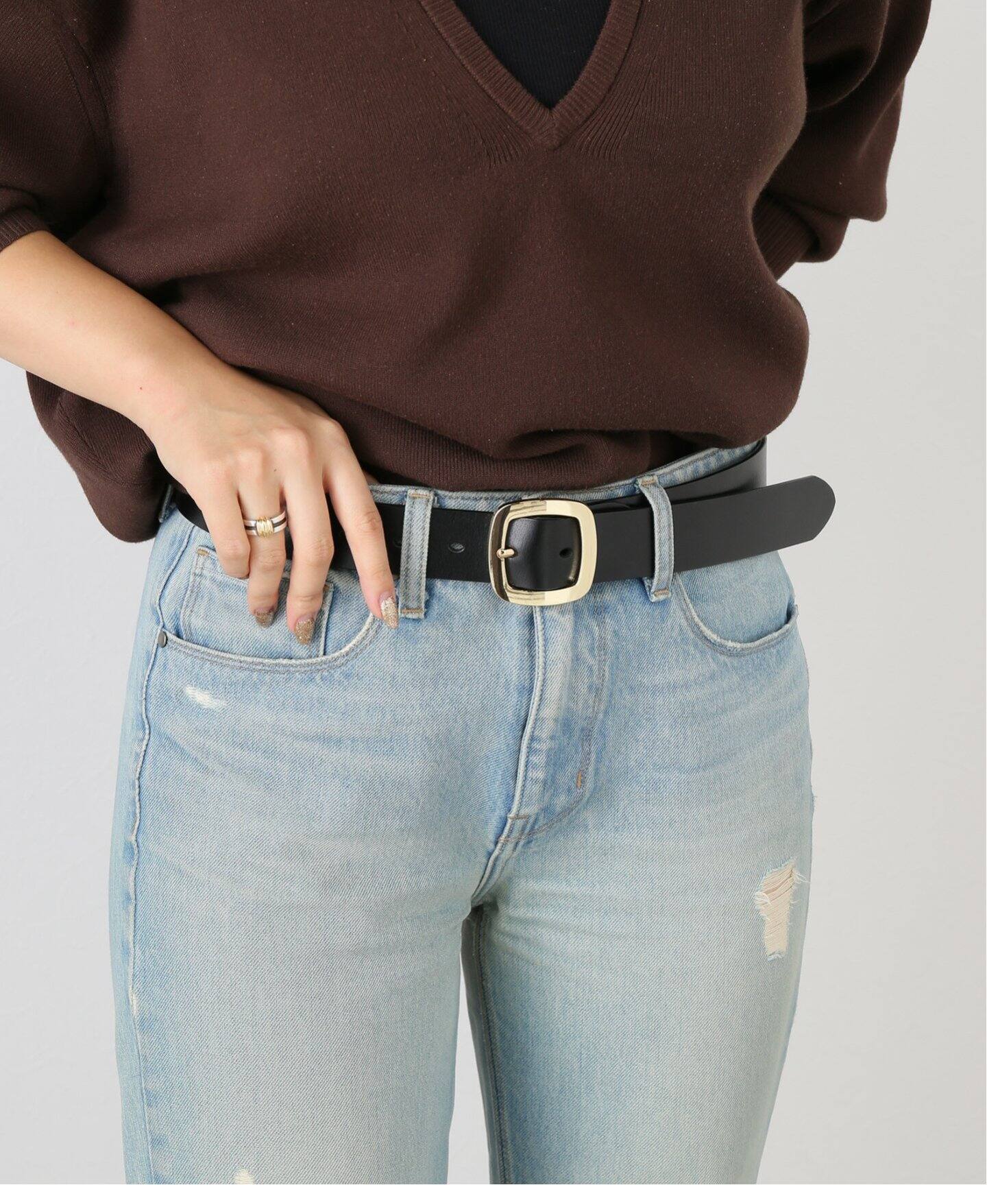 スクエアバックルベルト（ベルト）｜B.C STOCK（ベーセーストック）の  