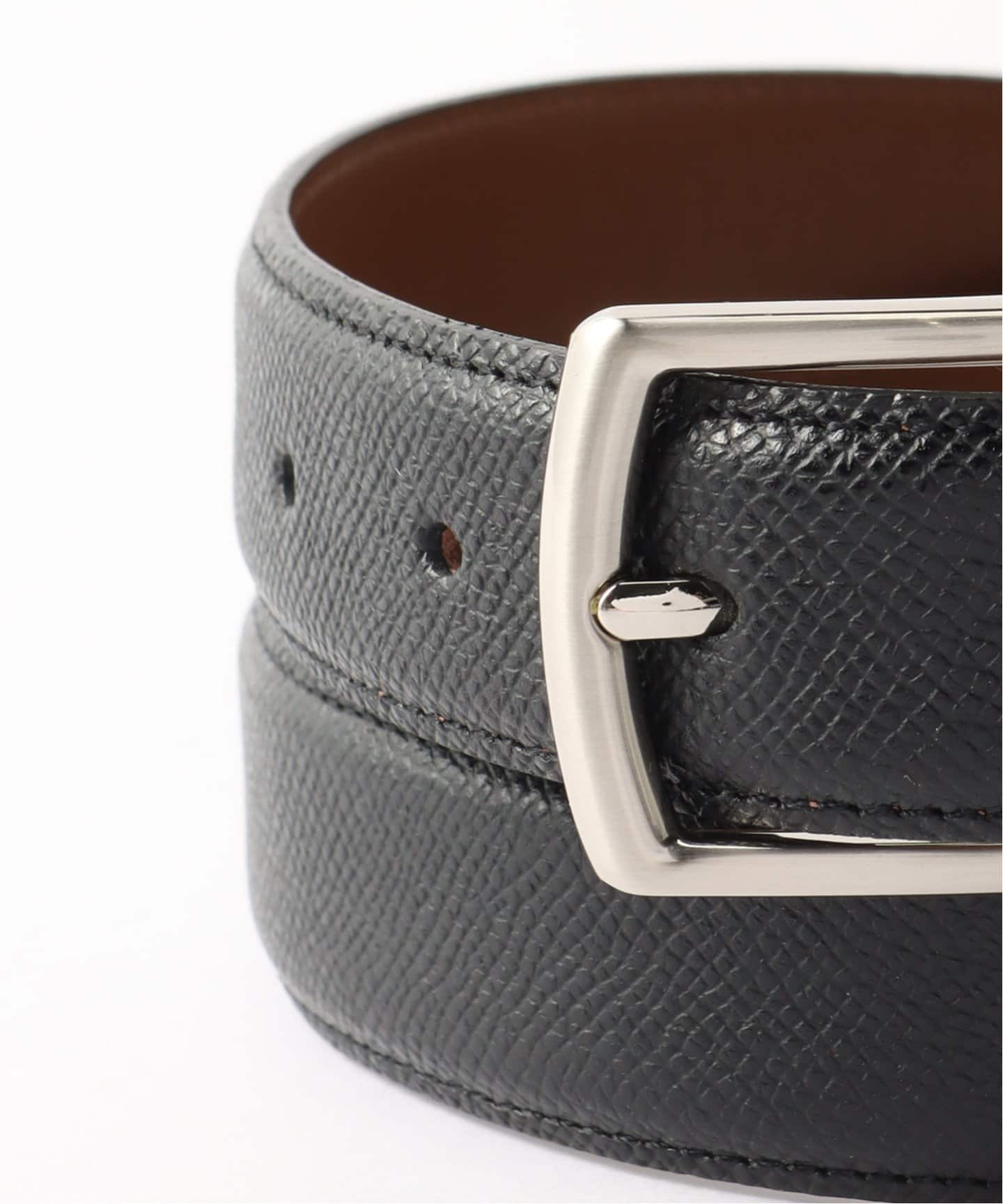未使用　ジャーナルスタンダード　レフィエ TRESORカーフベルト　ブラック SEVEN BY SEVEN（セブンバイセブン）/ HIDE BUCKLE LEATHER B