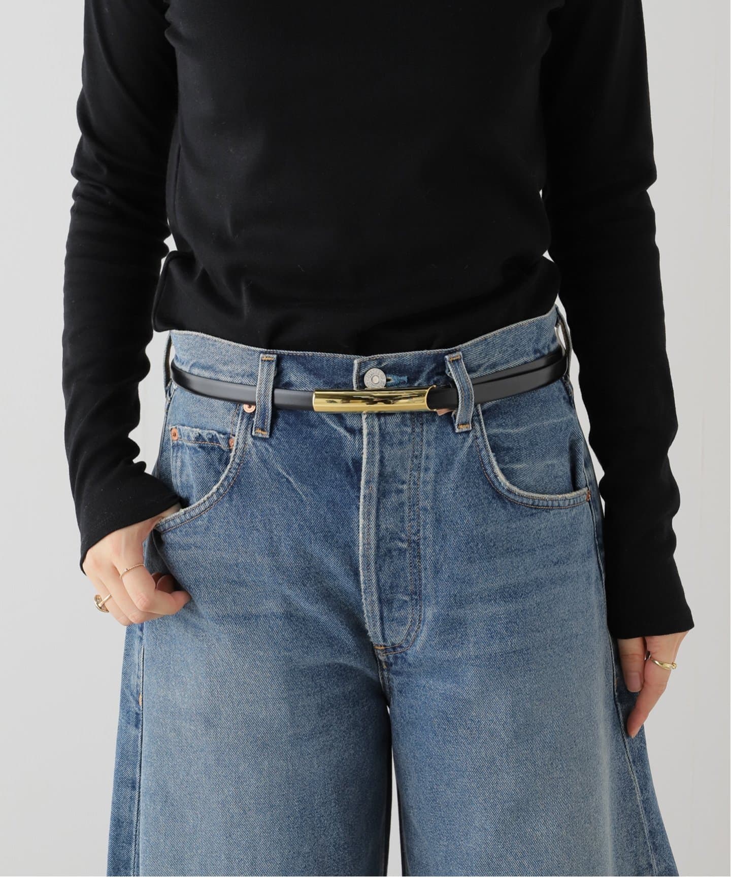 Plage/2024AW/ATELIER AMBOISEチューブベルト ブラック Plage/2024AW/ATELIER AMBOISEチューブベルト ブラック