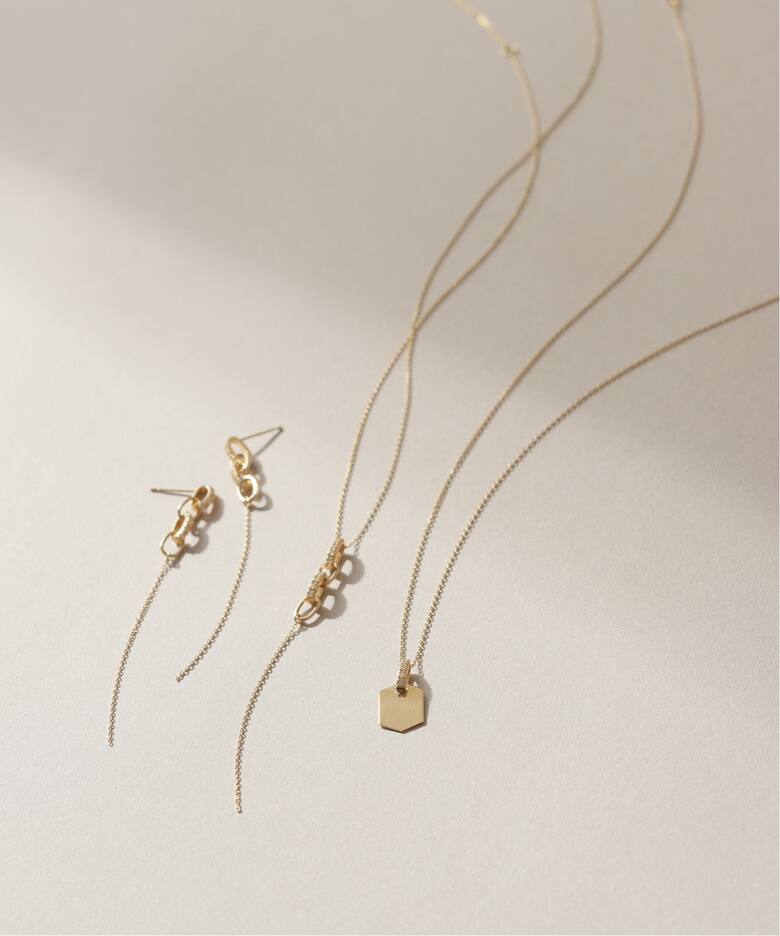 6角モチーフダイヤバチカンネックレス K10（ネックレス）｜Lilas（リラ 