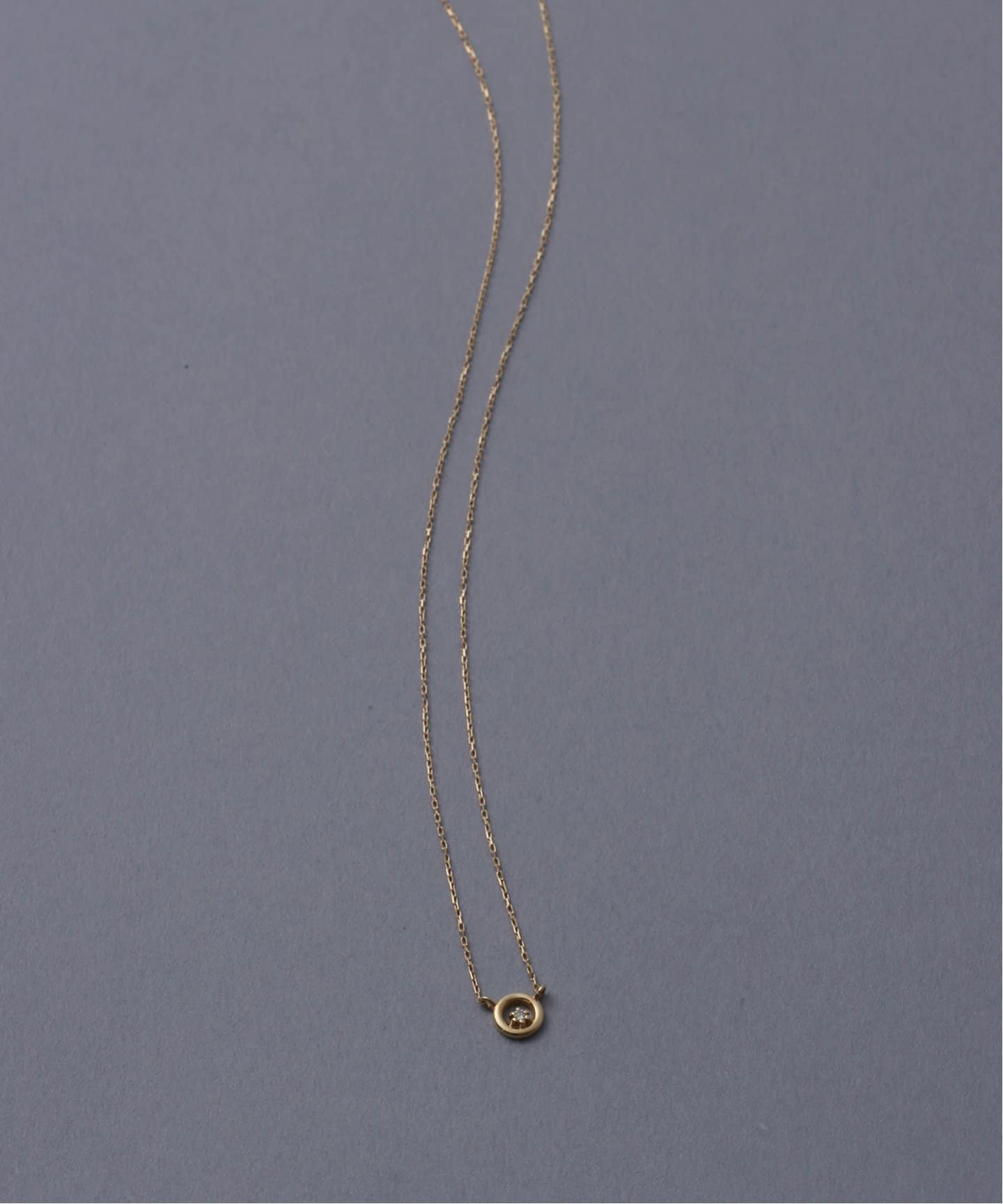 lilas サークルダイヤネックレス K10 サークル*ダイヤモチーフネックレス K10（ネックレス）｜Lilas
