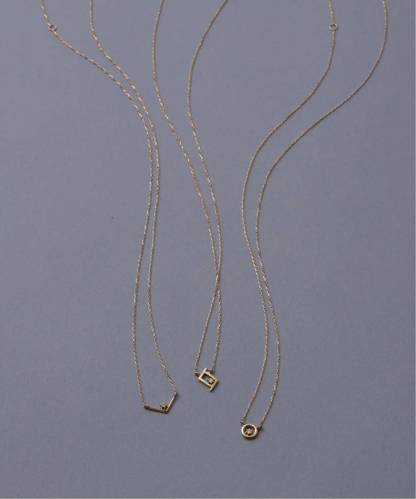 サークル*ダイヤモチーフネックレス K10（ネックレス）｜Lilas（リラ