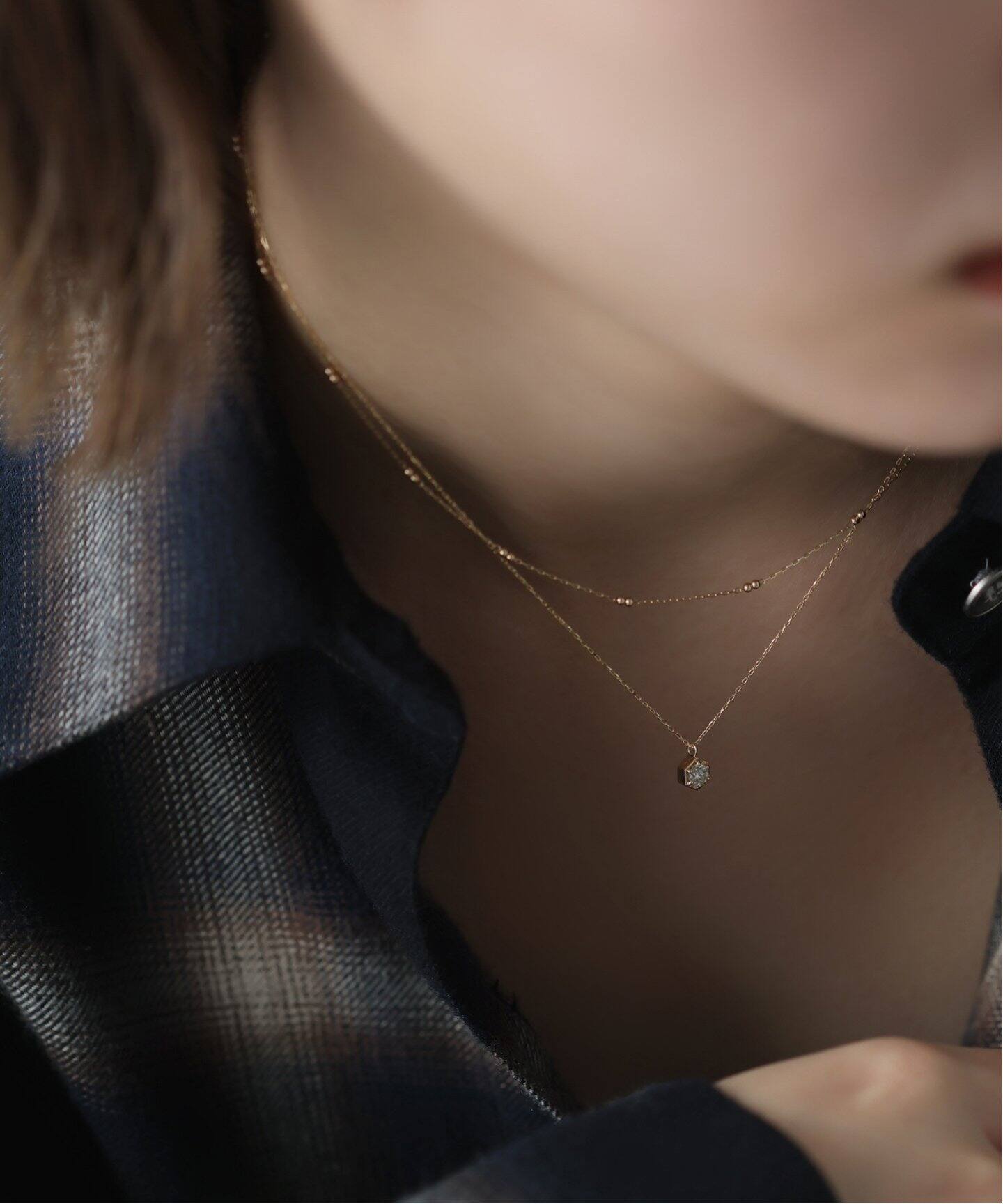 0.18ct六角ダイヤネックレス K18（ネックレス）｜Lilas（リラ）の通販  