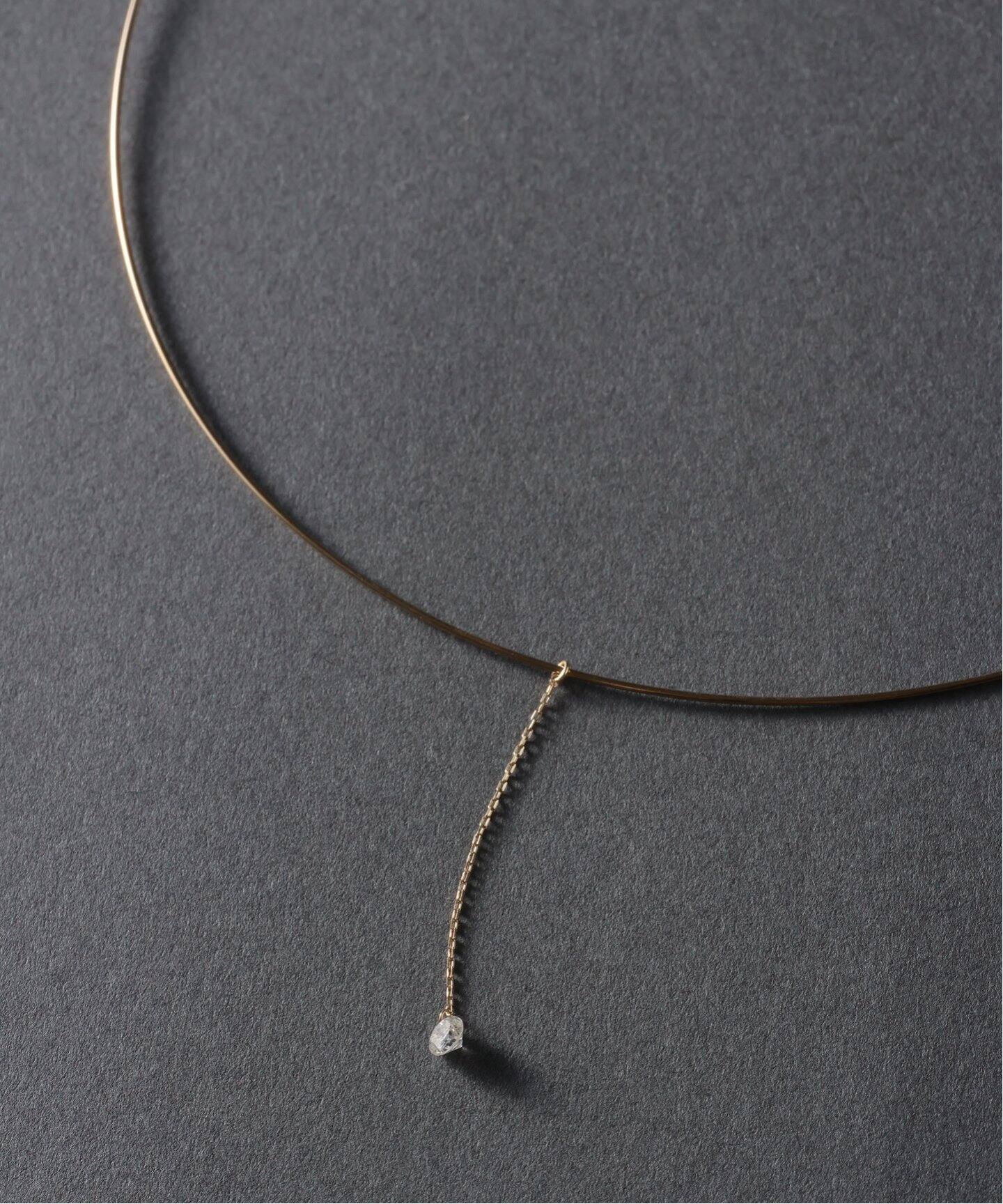 ホールダイヤ1ピースチェーンチョーカー0.16ct K10（ネックレス 