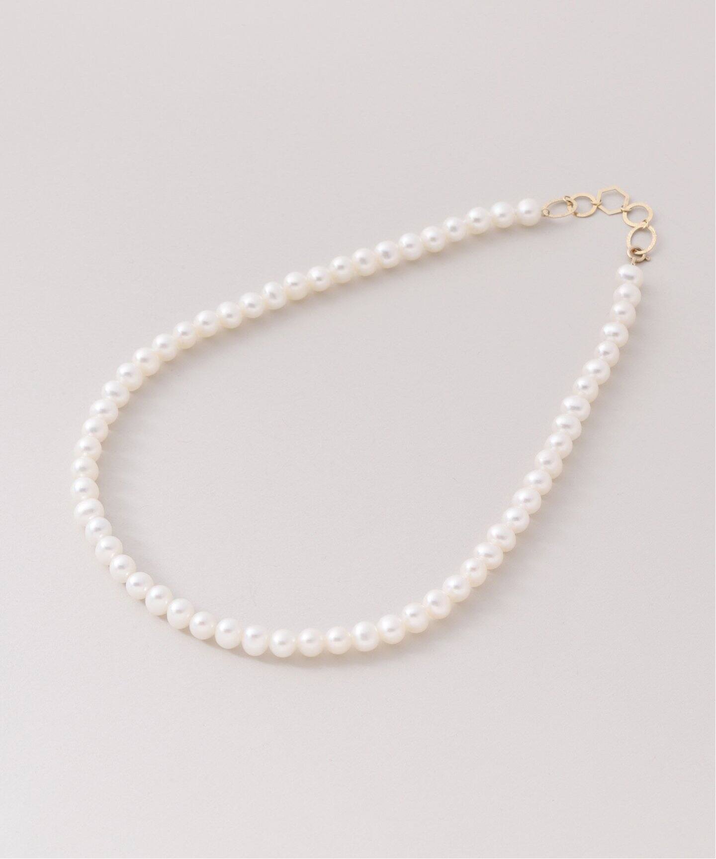 ポテトパール*テクスチャーパーツネックレス K10（ネックレス）｜Lilas