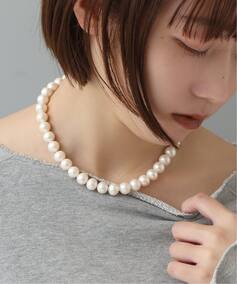 追加》エシカル淡水ポテトパールネックレス10mm40cm SV（ネックレス 