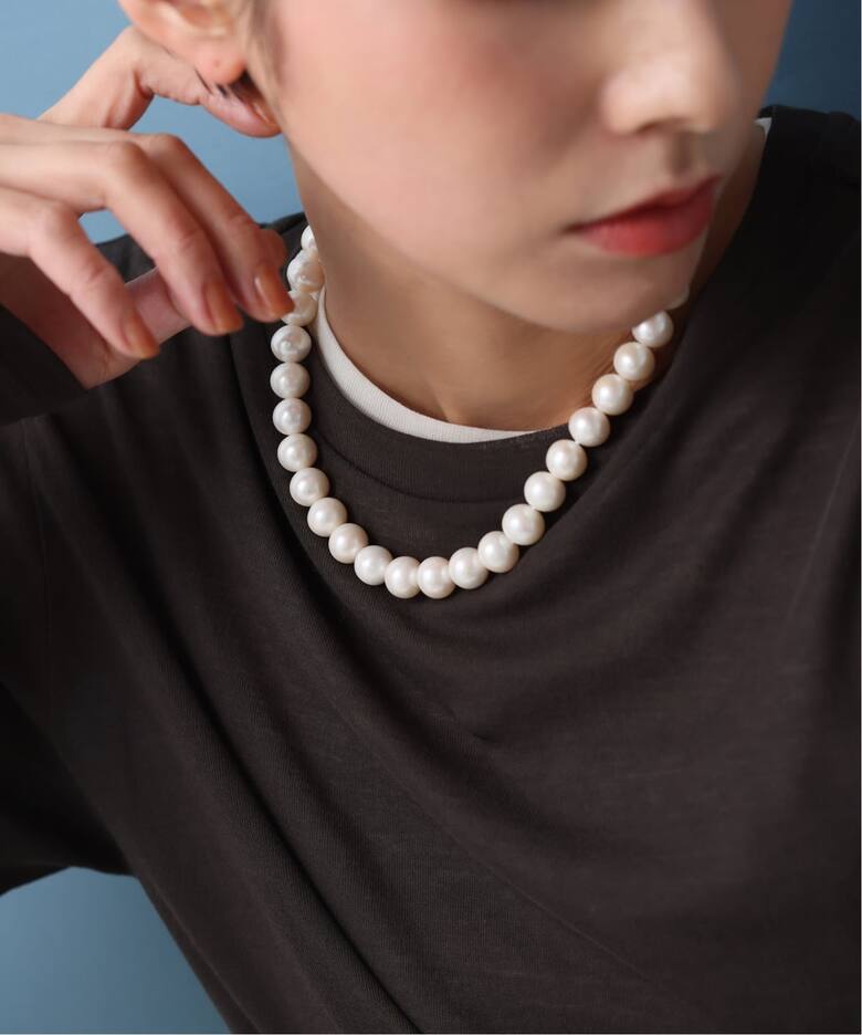追加》エシカル淡水ポテトパールネックレス10mm40cm SV（ネックレス 
