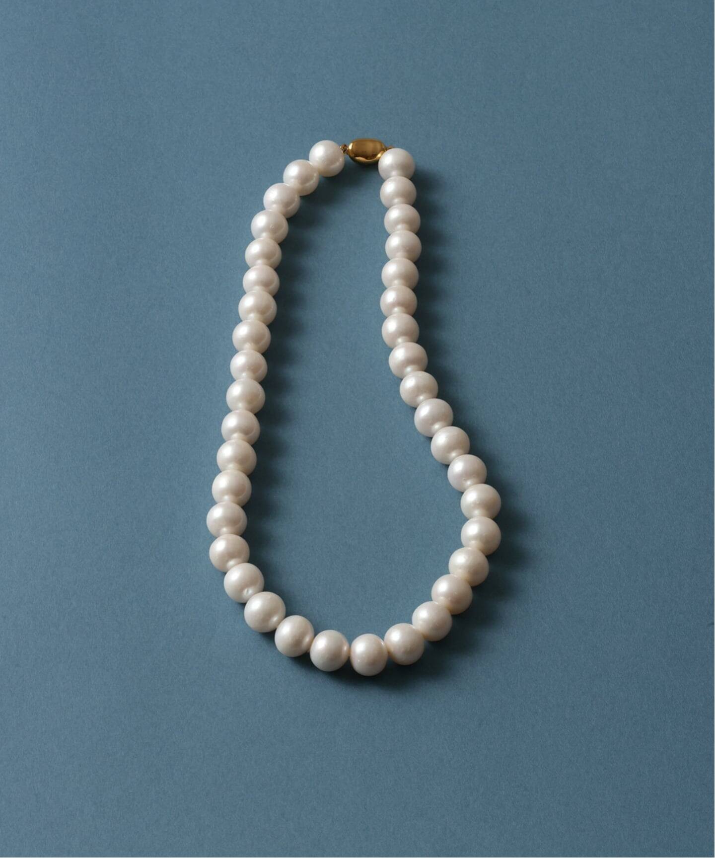 追加》エシカル淡水ポテトパールネックレス10mm40cm SV（ネックレス  