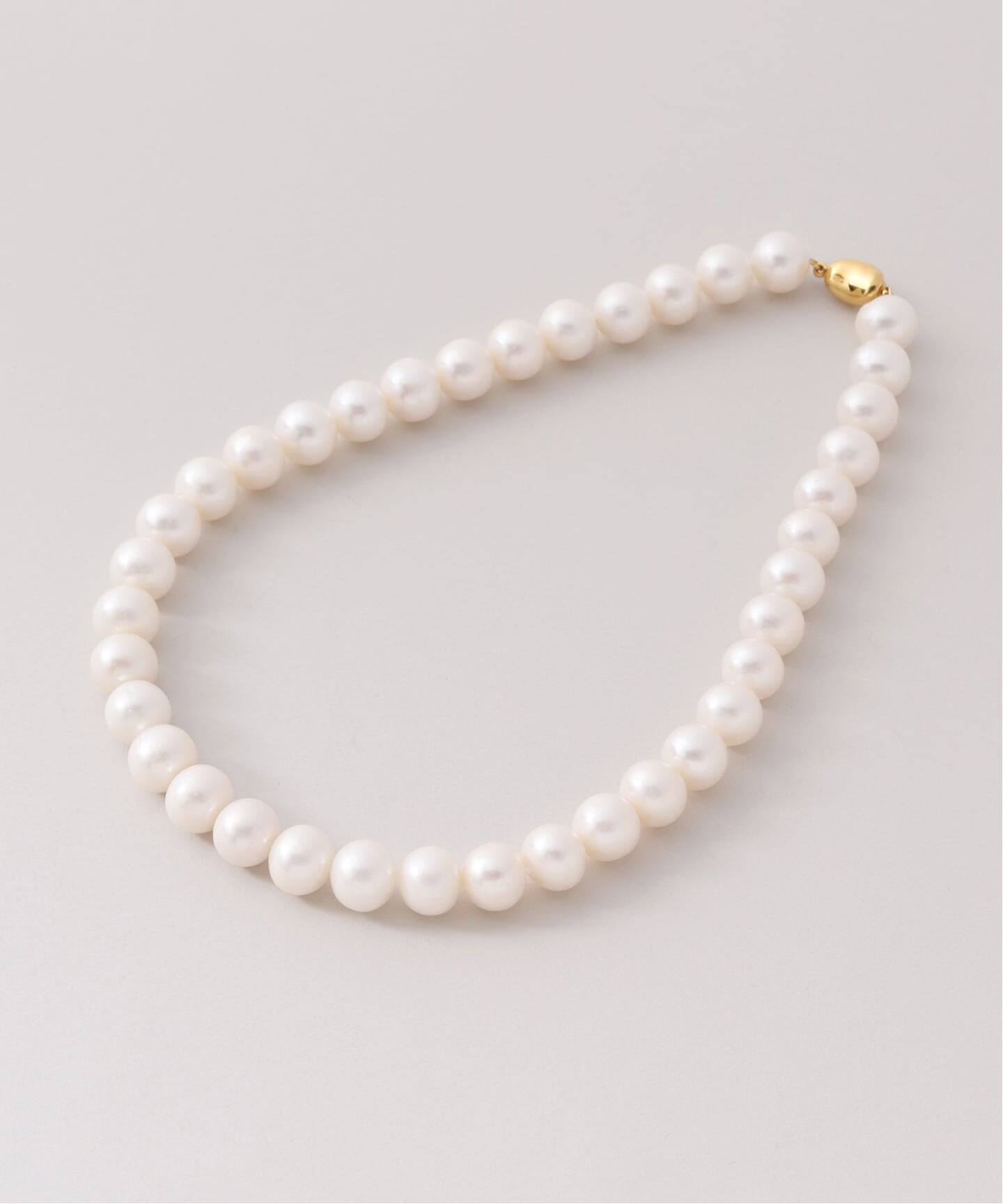 追加》エシカル淡水ポテトパールネックレス10mm40cm SV（ネックレス  