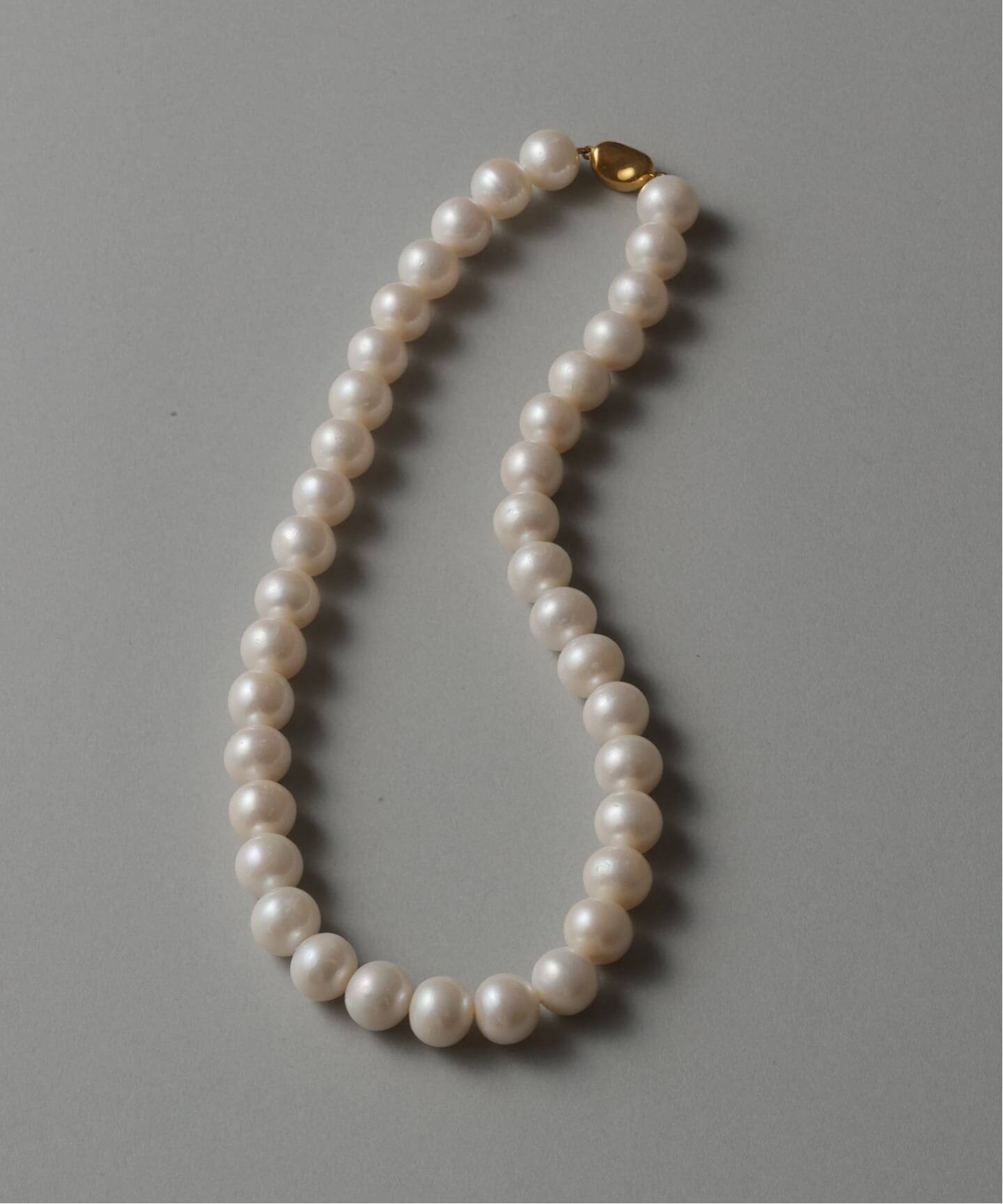 追加》エシカル淡水ポテトパールネックレス10mm40cm SV（ネックレス  