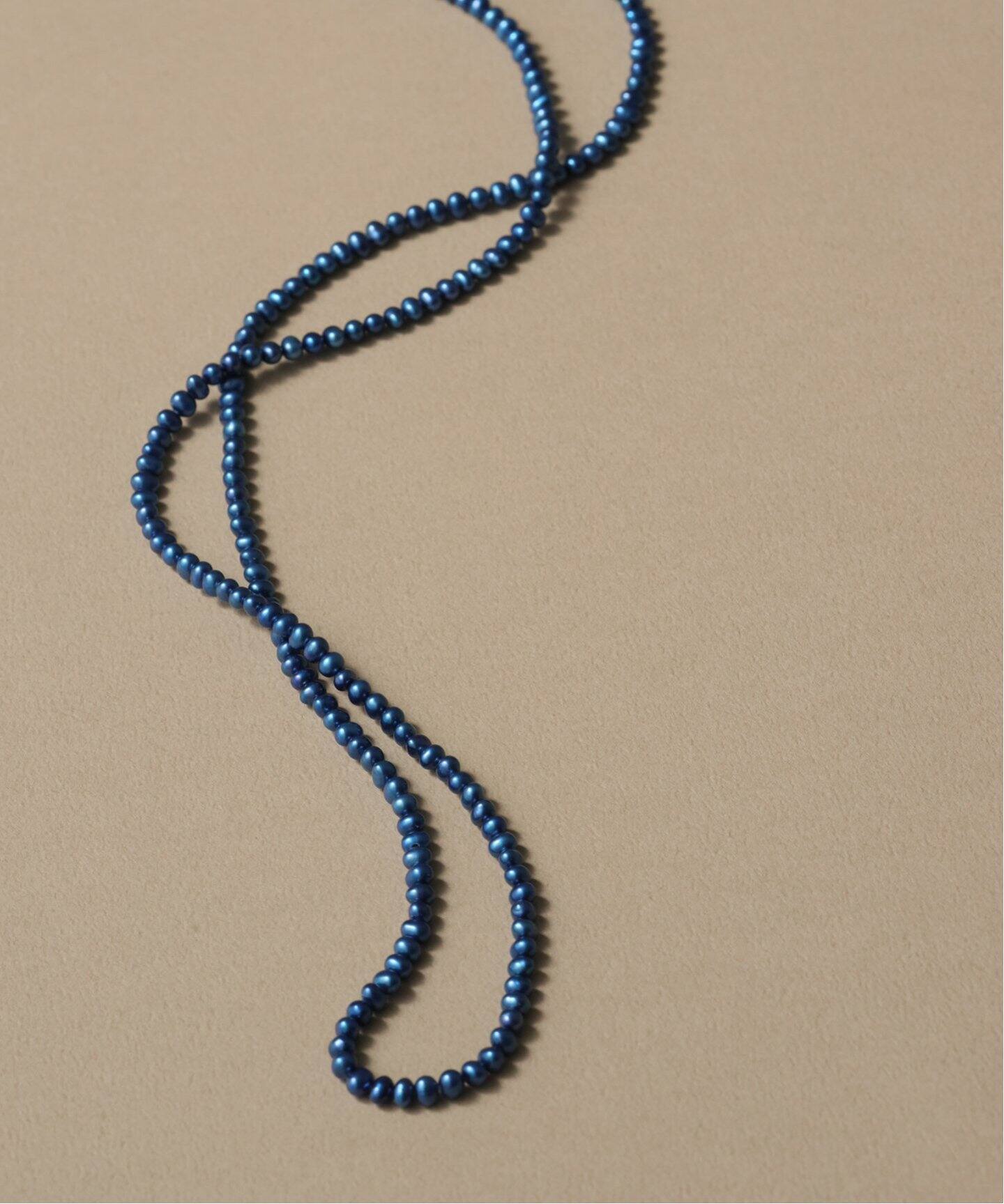 インディゴパール3mm60cmネックレス K10（ネックレス）｜Lilas