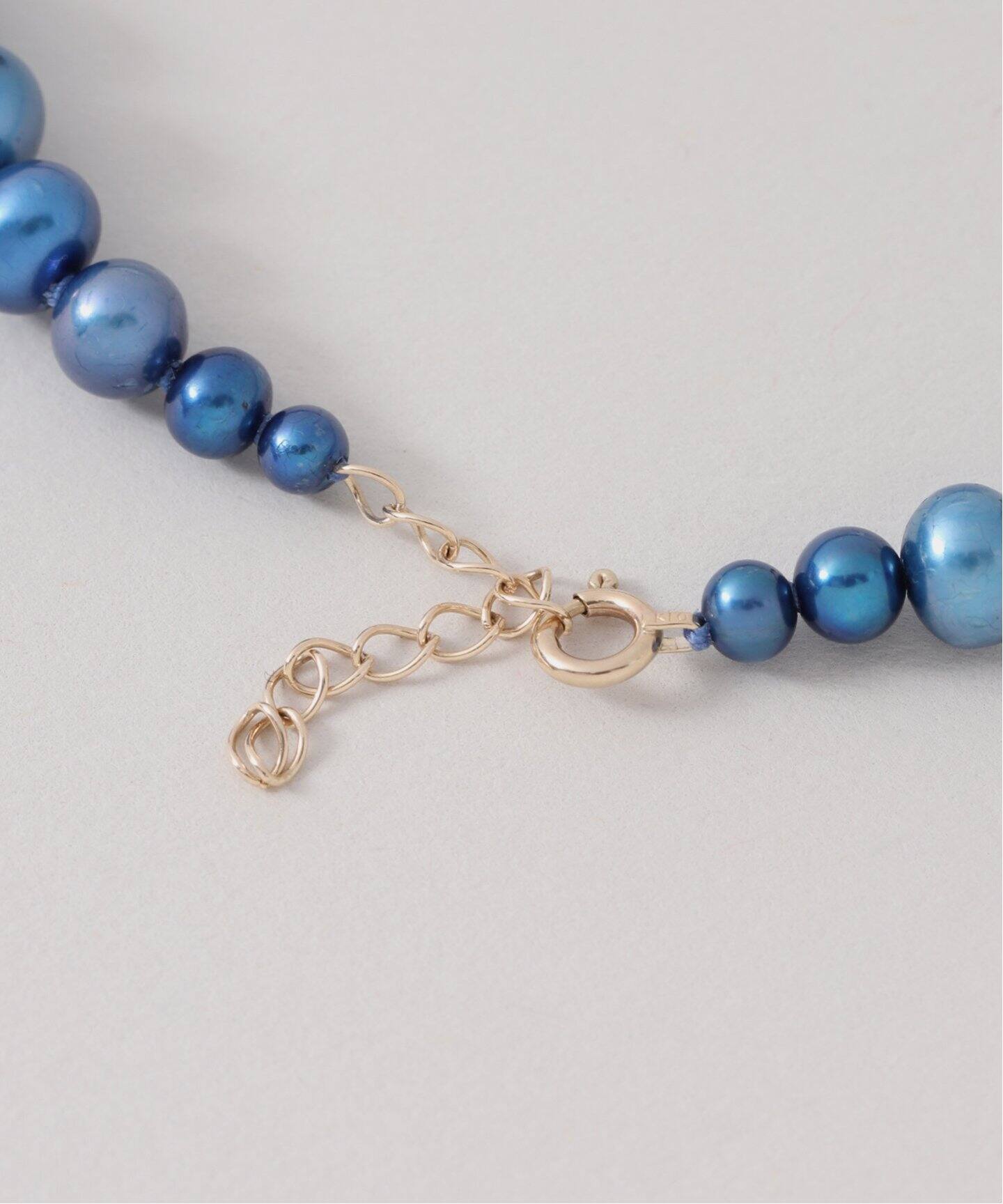 Lilas インディゴブルーパール　ネックレス インディゴパール80cmネックレス K10（ネックレス）｜Lilas