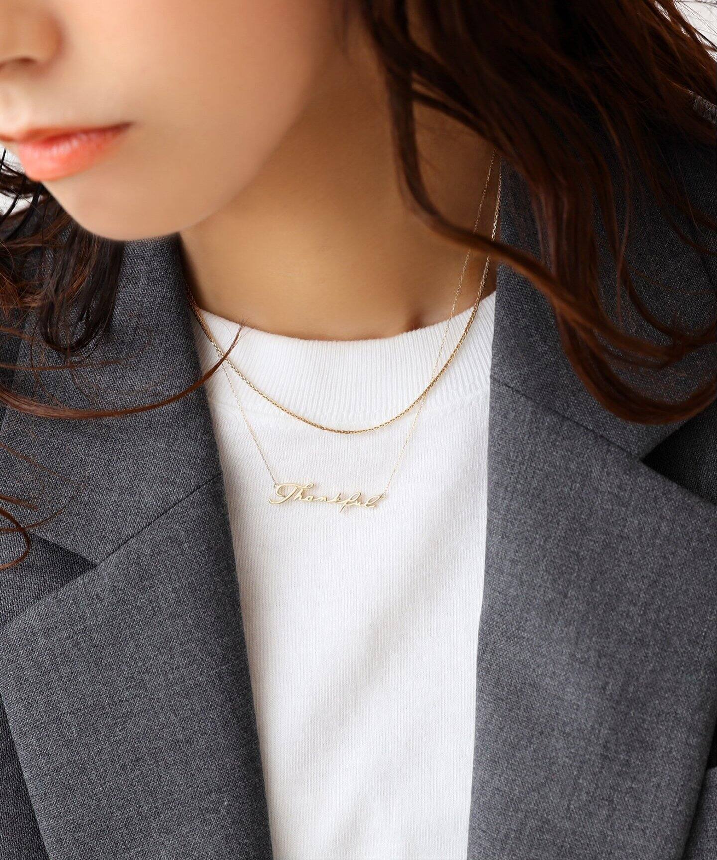 3Dチェーン38cmネックレス K10（ネックレス）｜Lilas（リラ）の  