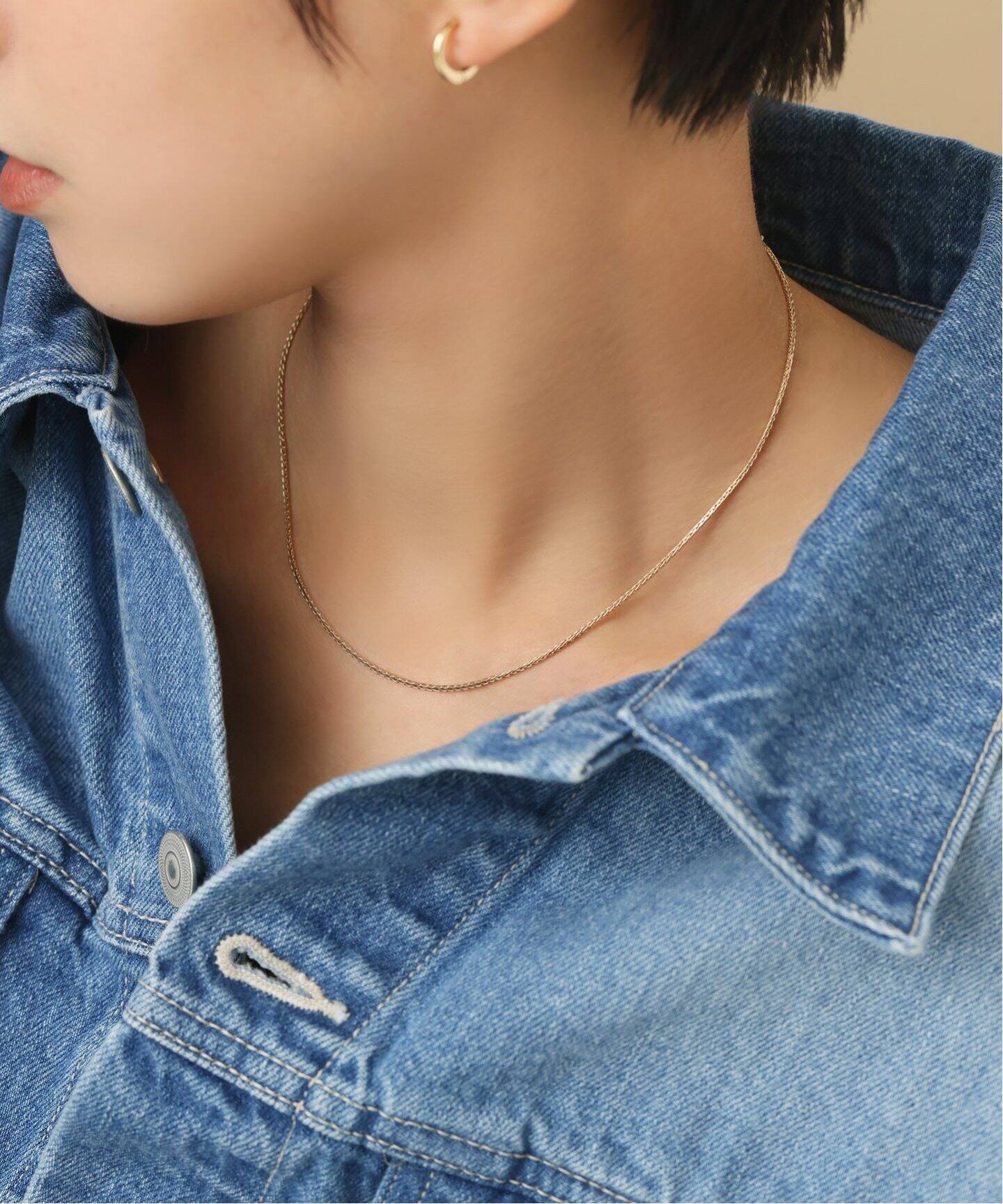 3Dチェーン38cmネックレス K10（ネックレス）｜Lilas（リラ）の  