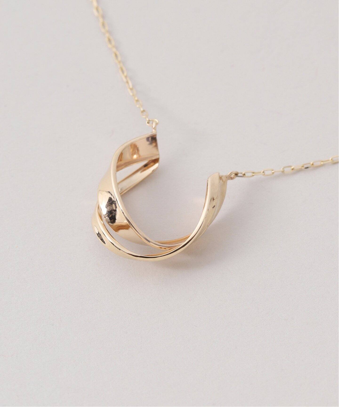 2ラインツイストモチーフ50cmネックレス K10（ネックレス）｜Lilas 