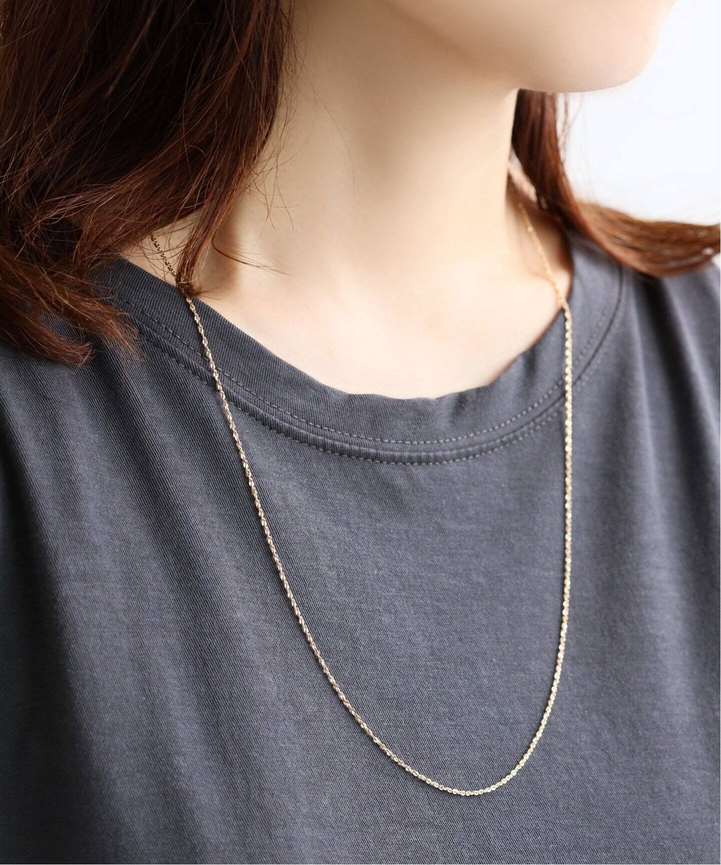 追加予約》フェイクモザイクチェーン60cmネックレス K10（ネックレス  