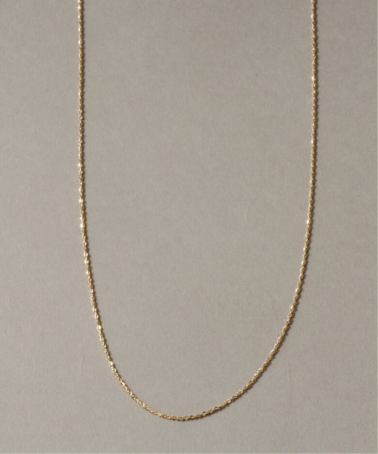 フェイクモザイクチェーン60cmネックレス K10（ネックレス）｜Lilas 