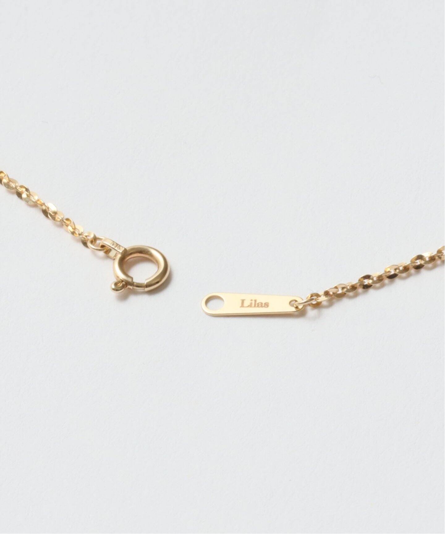 フェイクモザイクチェーン60cmネックレス K10（ネックレス）｜Lilas