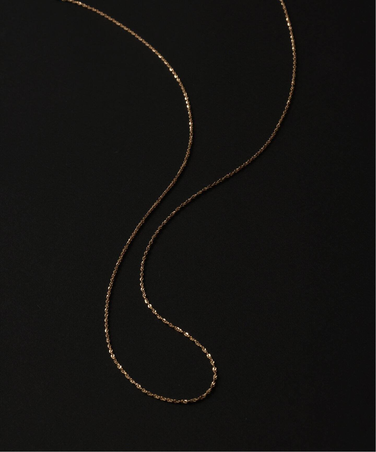 フェイクモザイクチェーン60cmネックレス K10（ネックレス）｜Lilas 