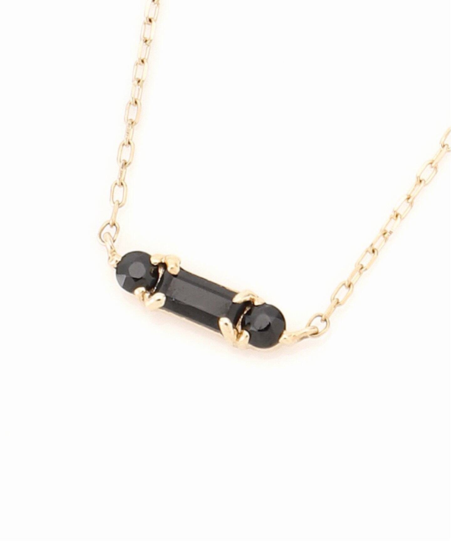 オニキスヘキサゴンモチーフネックレス K10（ネックレス）｜Lilas 