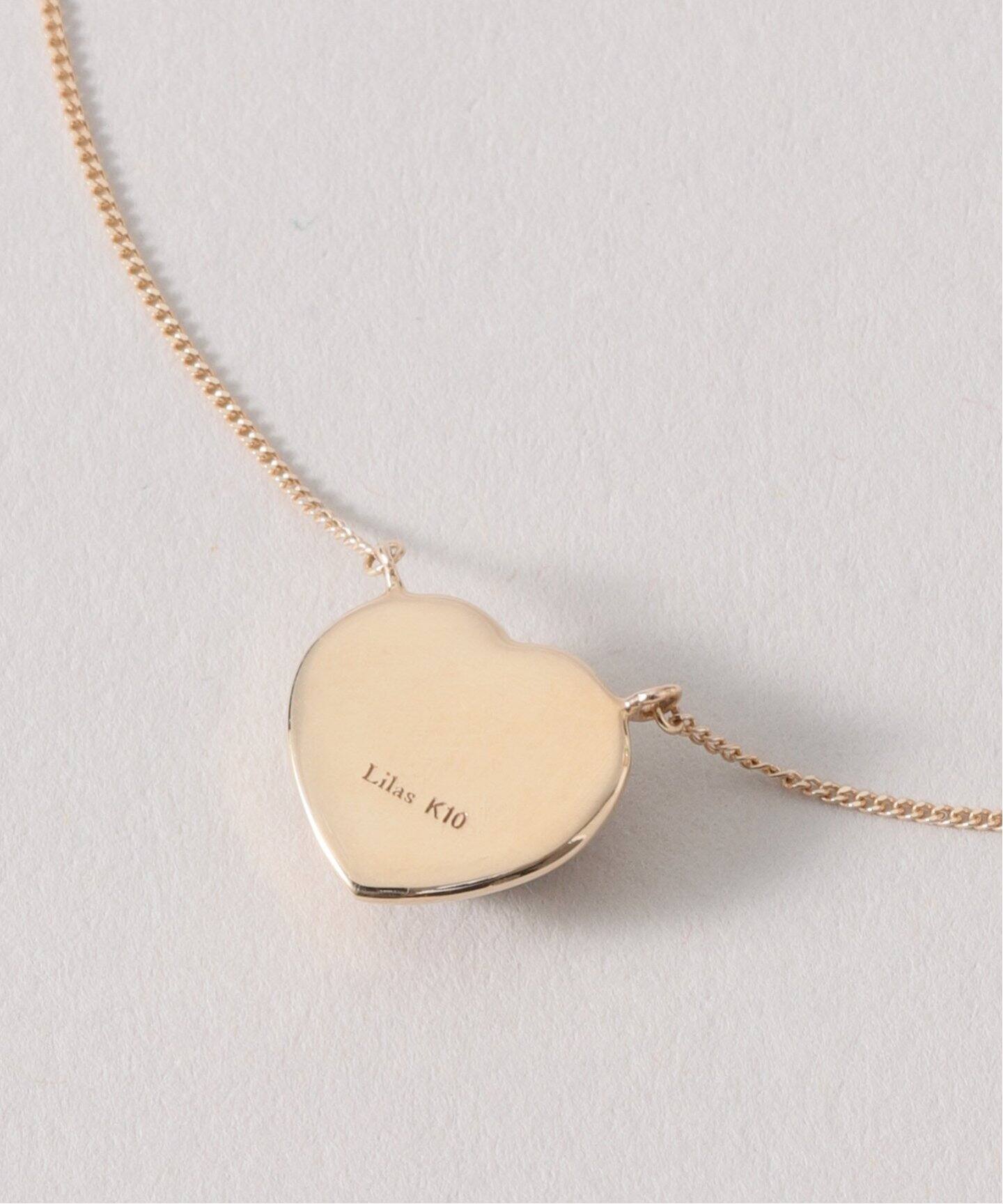 ハートカボションオニキス50cmネックレス K10（ネックレス）｜Lilas 