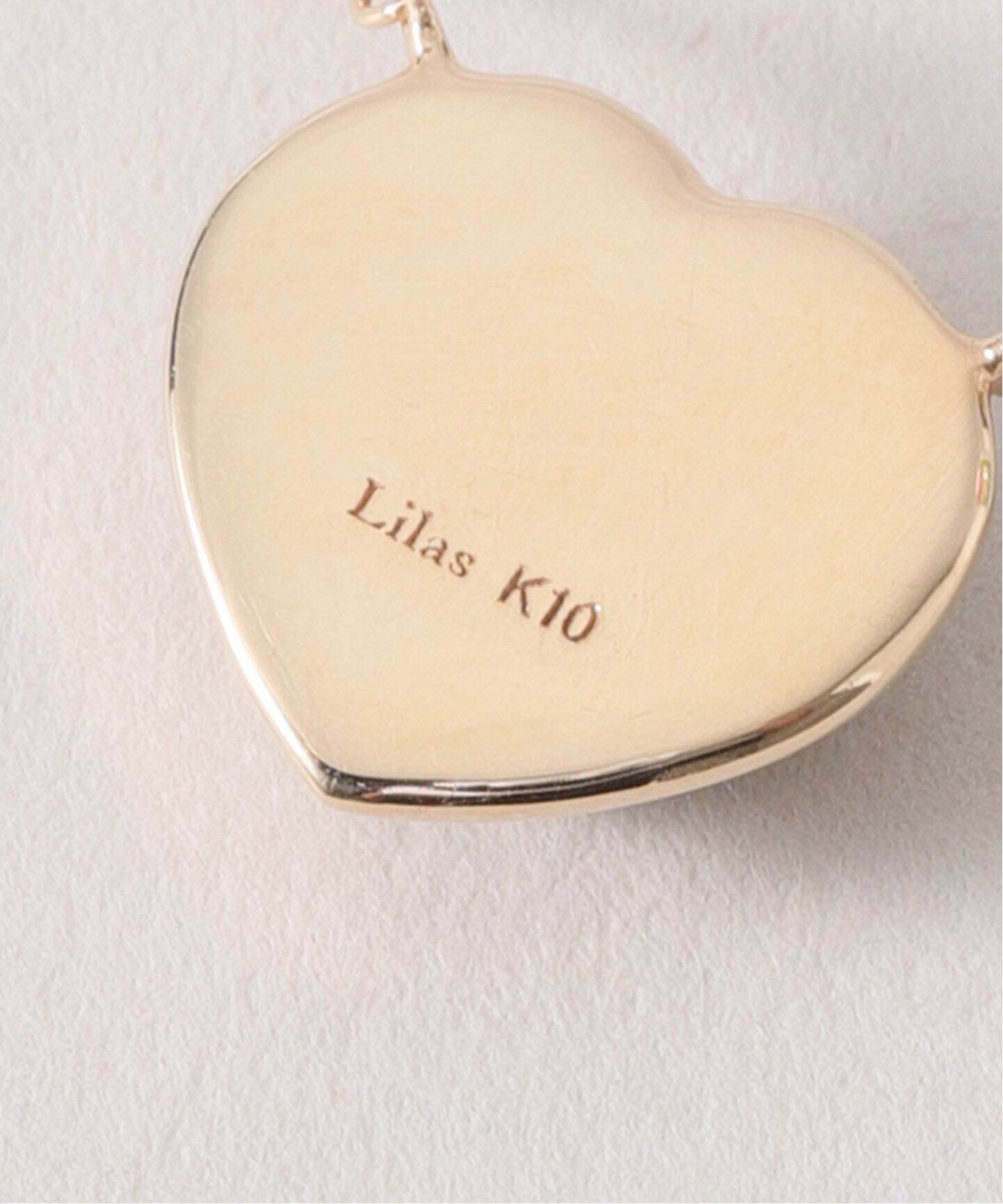 ハートカボションオニキス50cmネックレス K10（ネックレス）｜Lilas 