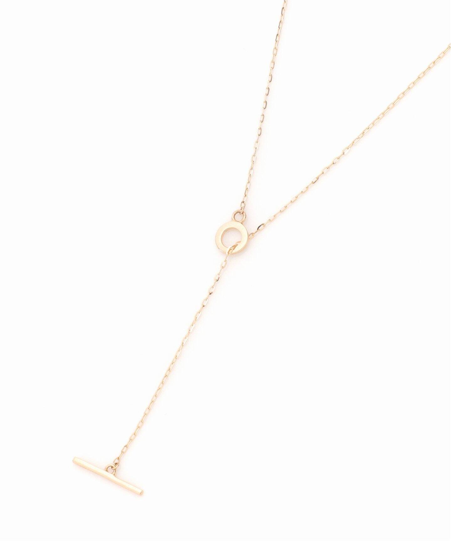 Tバーラディアントチェーン60cmネックレス K10（ネックレス）｜Lilas 
