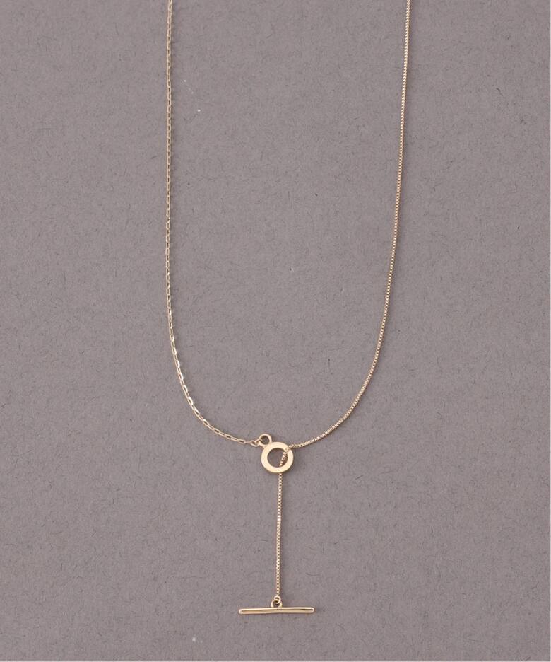 Tバーミックスチェーン45cmネックレス K10（ネックレス）｜Lilas（リラ 